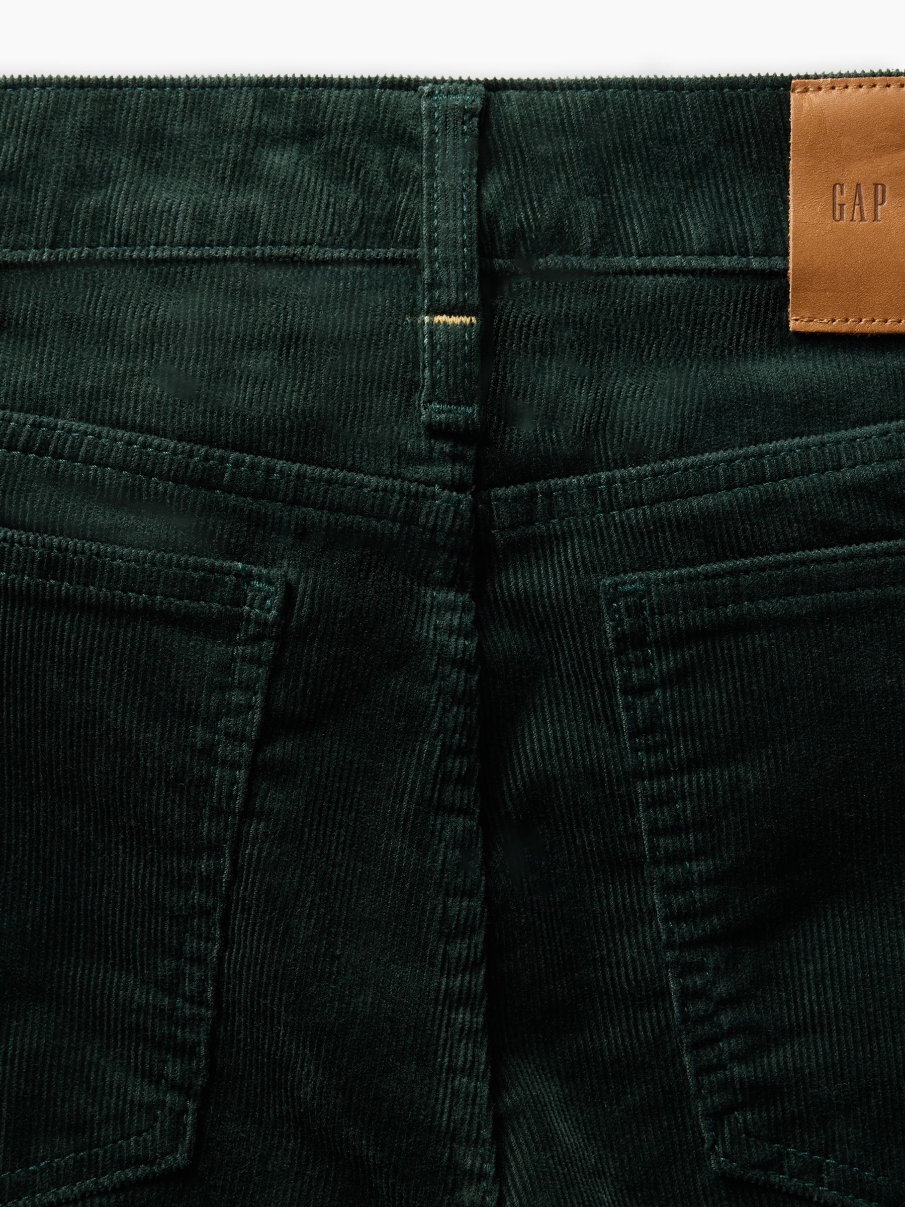 Gap x Victoria Beckham Green High Waisted Corduroy Straight Jeans - Image 6 of 8
