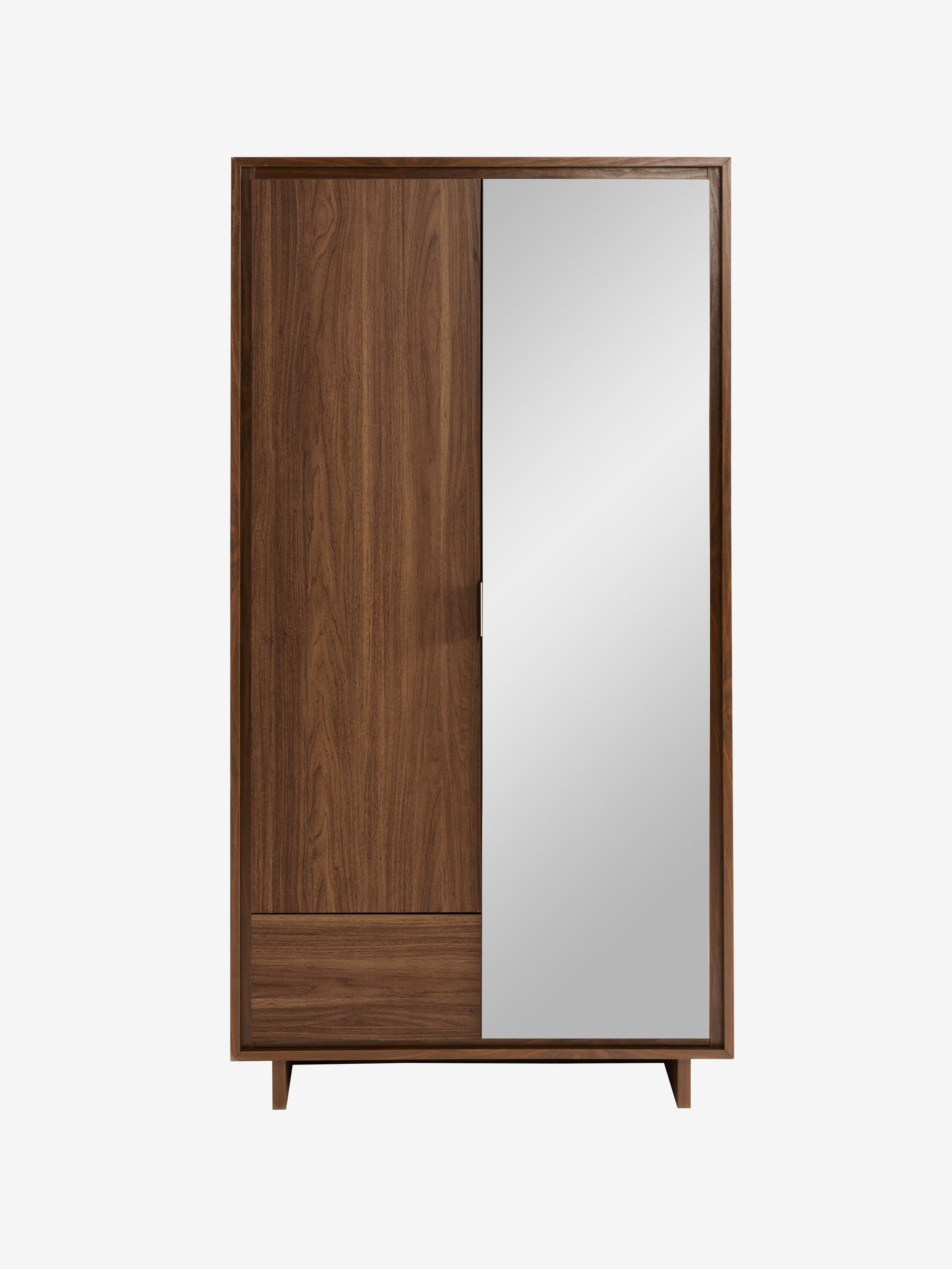 Kaci Mirror Double Wardrobe in Dark Walnut Effect - Image 5 of 6