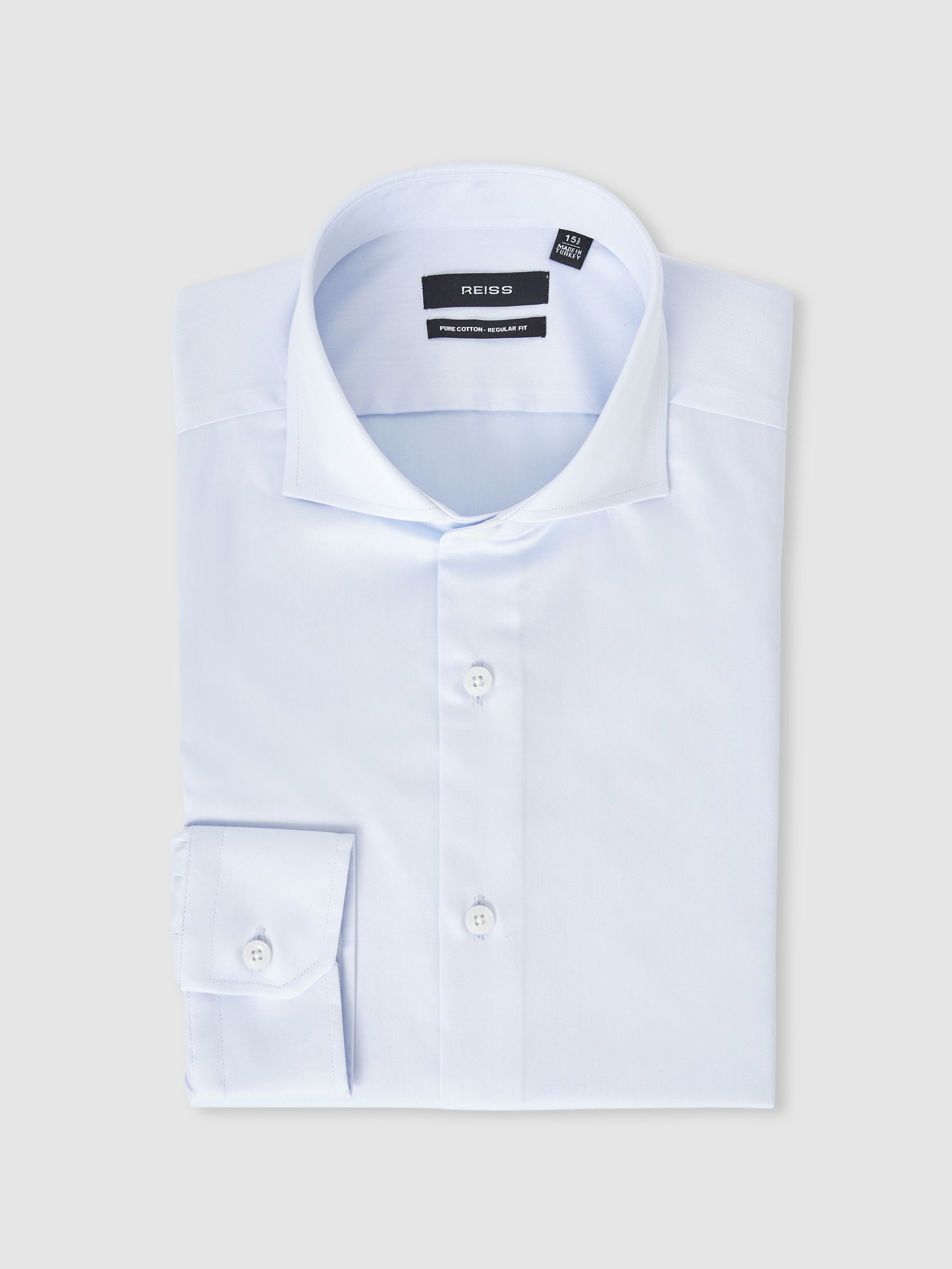 Cotton-Twill Two-Fold Shirt in Soft Blue - Image 2 of 8