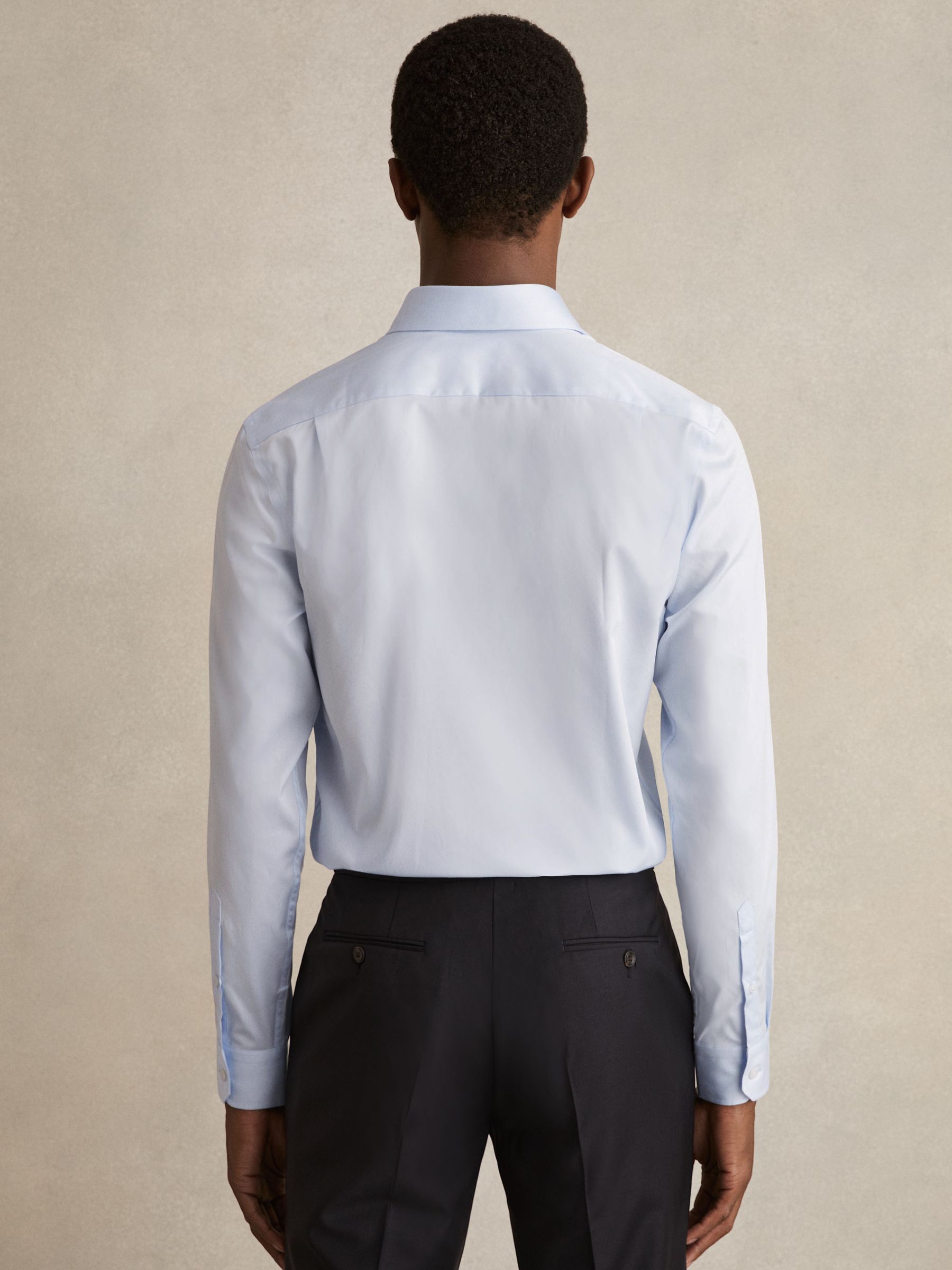Cotton-Twill Two-Fold Shirt in Soft Blue - Image 5 of 8