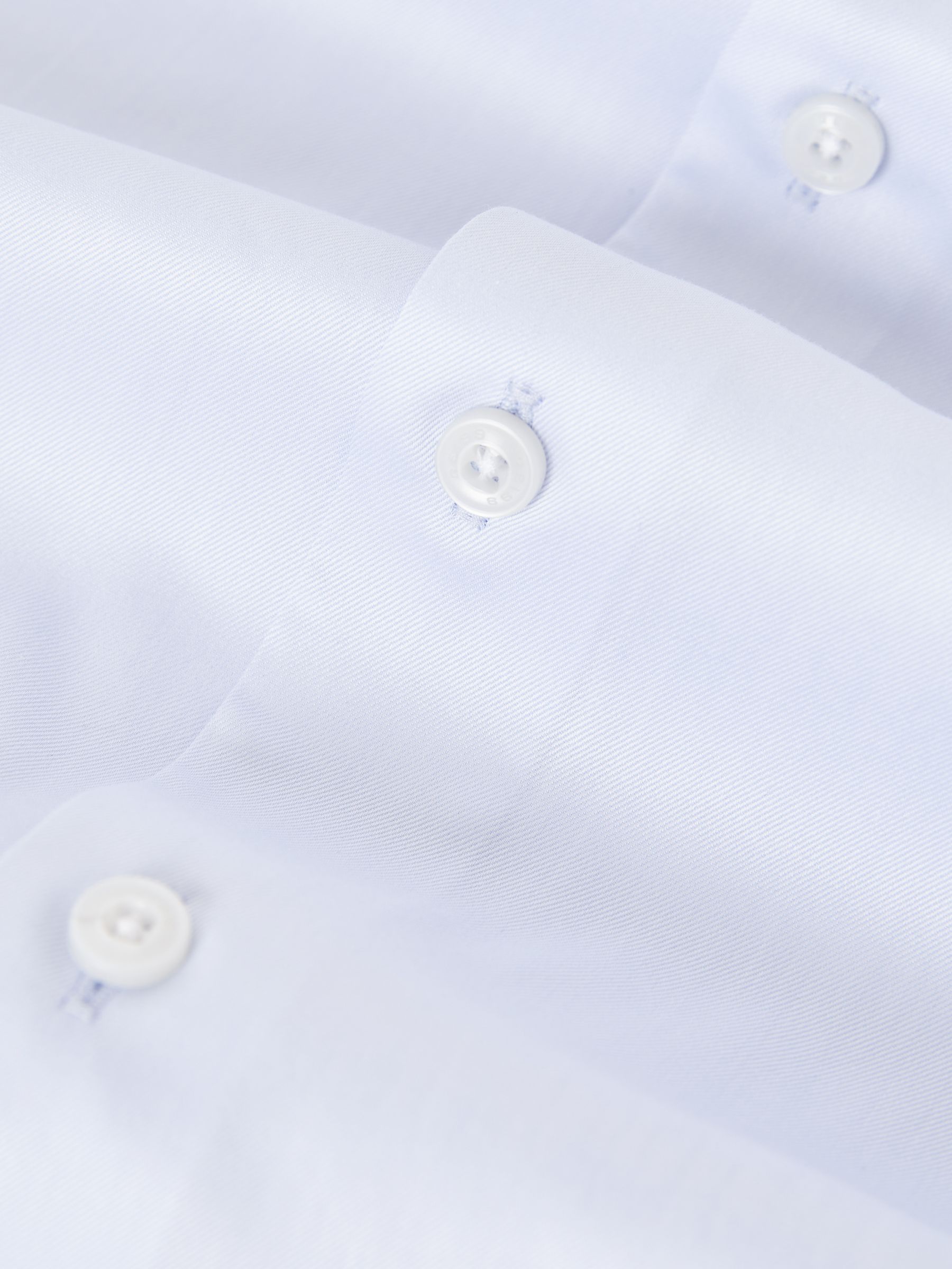 Regular Fit Cotton-Twill Two-Fold Shirt in Soft Blue - image 2