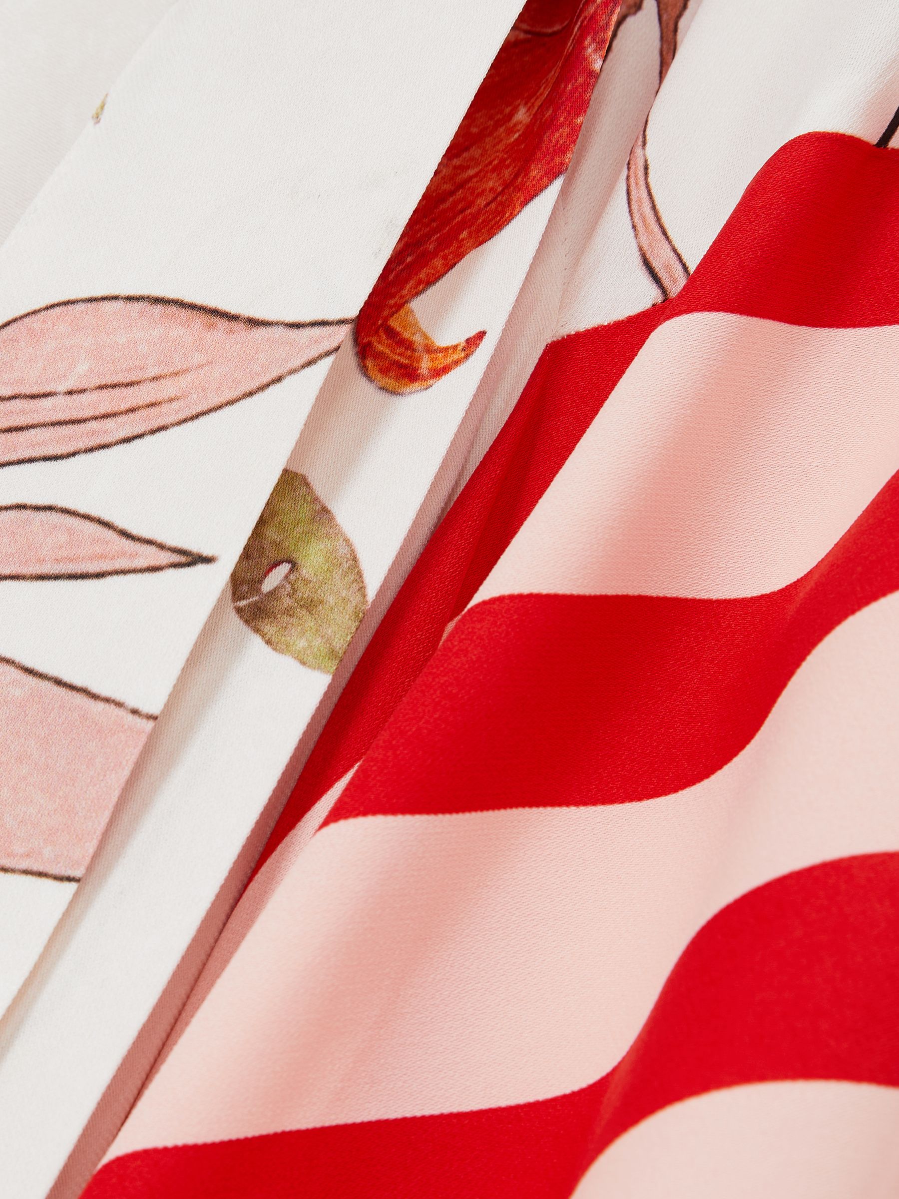 Floral Stripe-Print Maxi Dress in Ivory/Red - Image 6 of 6