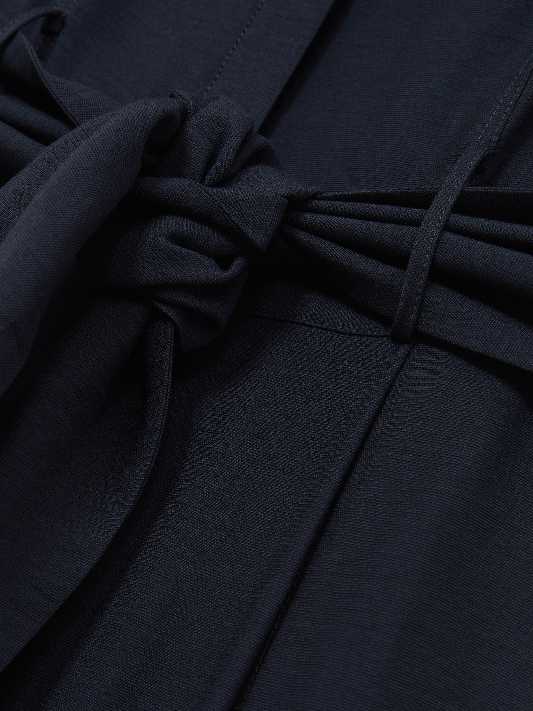 Wide-Leg Belted Jumpsuit in Navy - Image 6 of 6