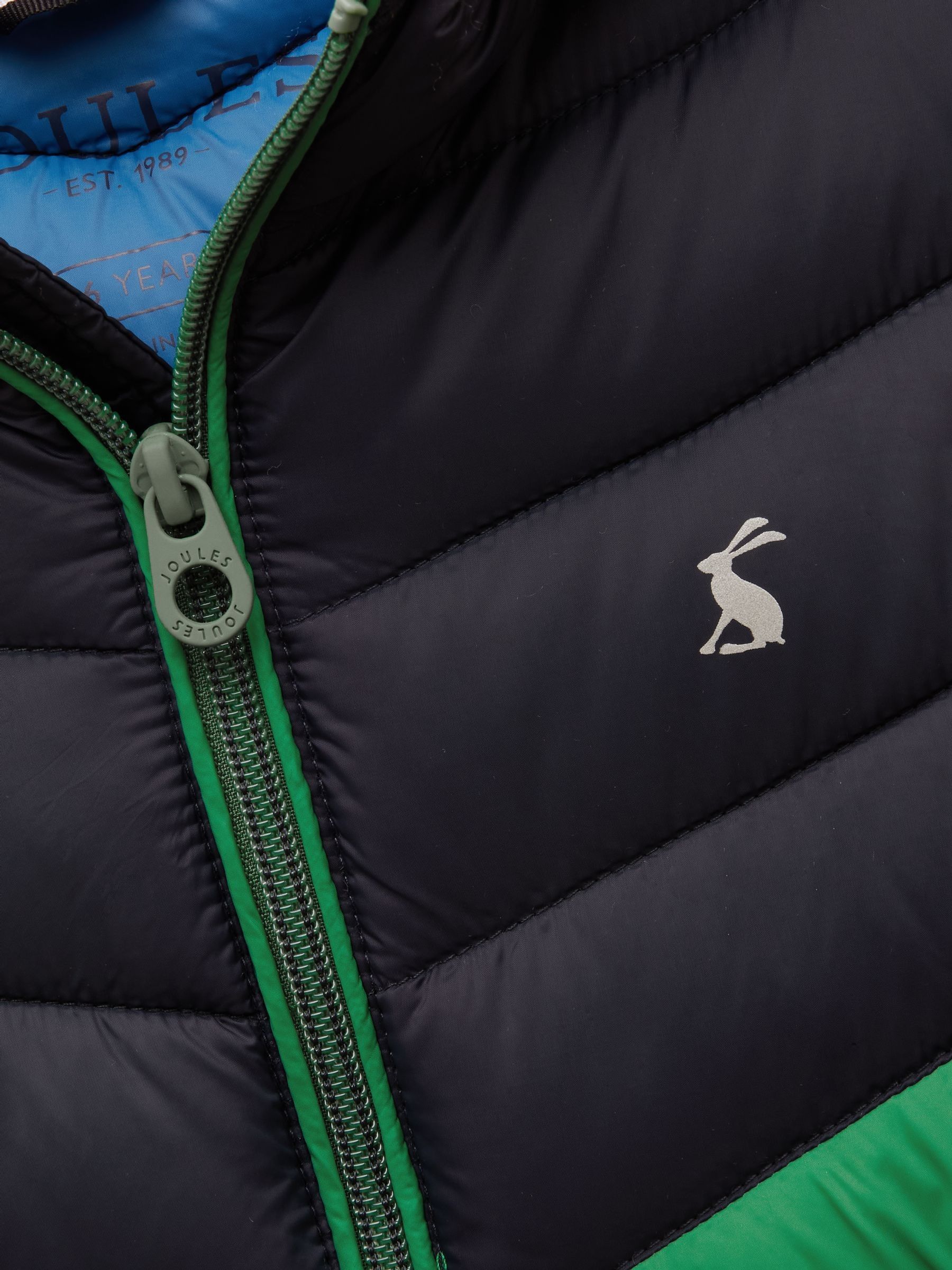 Kids' Cairn Navy Colourblock Showerproof Padded Coat - Image 4 of 5