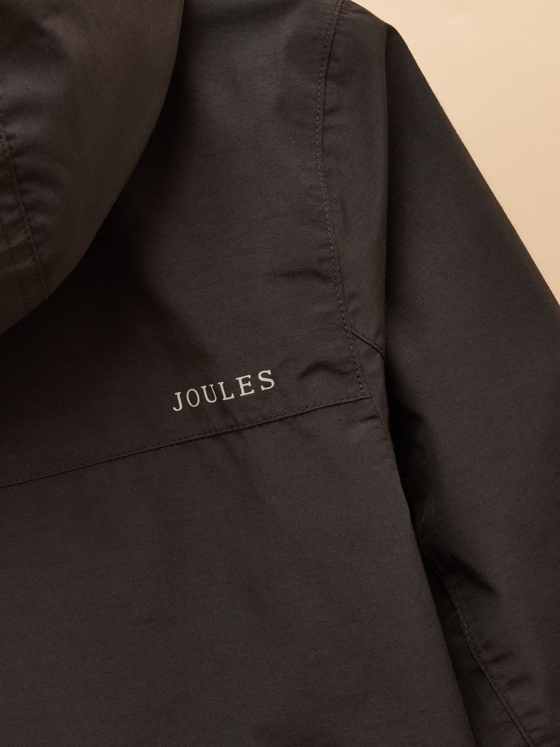 Kids' Ayston Black Waterproof Fleece Lined Raincoat - Image 6 of 6