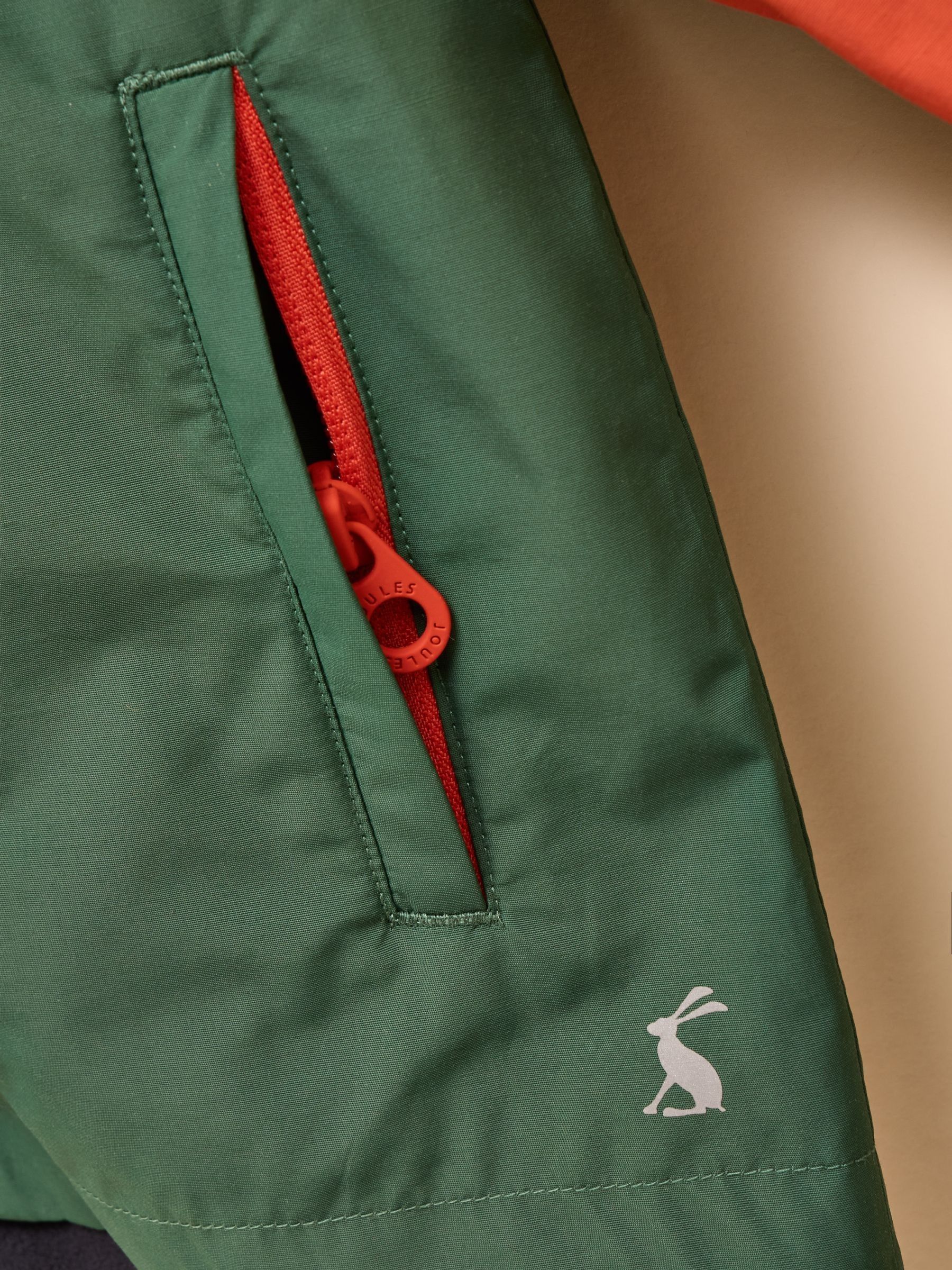 Kids' Ayston Green Colourblock Waterproof Fleece Lined Raincoat - Image 7 of 10