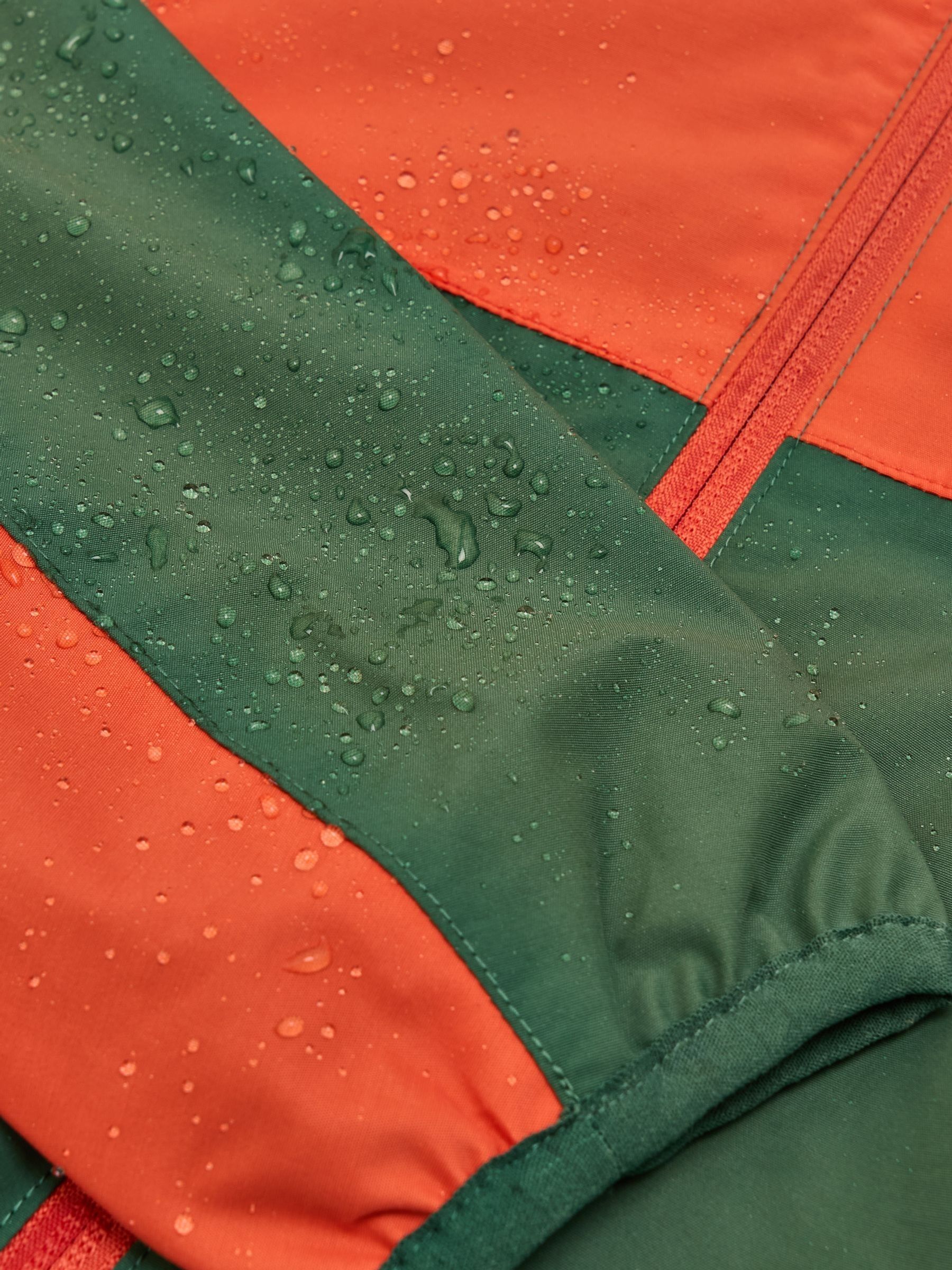 Kids' Ayston Green Colourblock Waterproof Fleece Lined Raincoat - Image 9 of 10