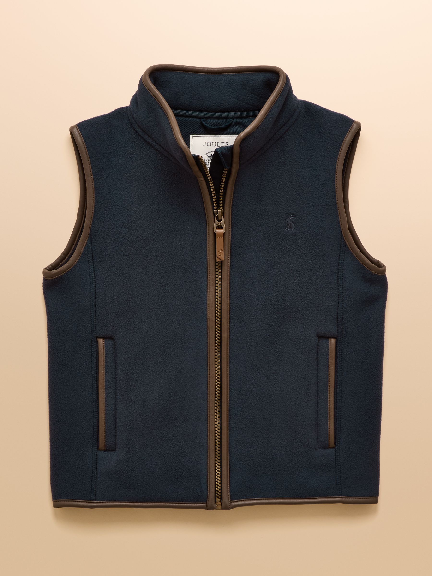Kids' Heritage Navy Blue Fleece Gilet Joules