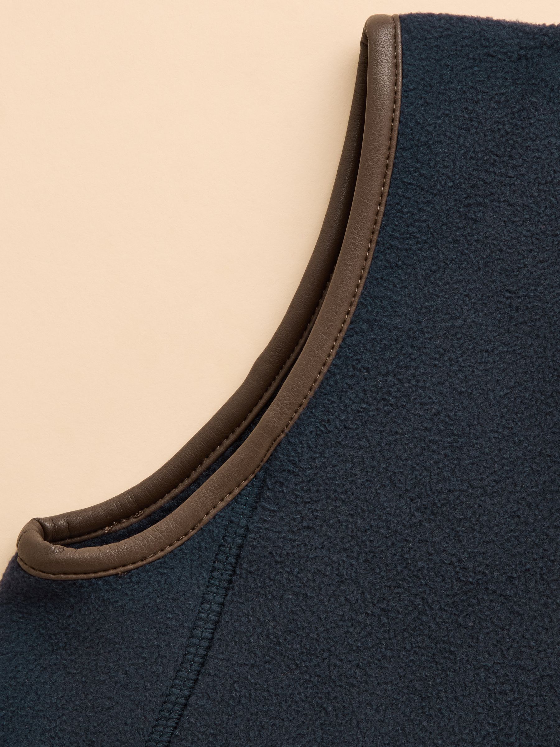 Kids' Heritage Navy Blue Fleece Gilet - Image 6 of 6