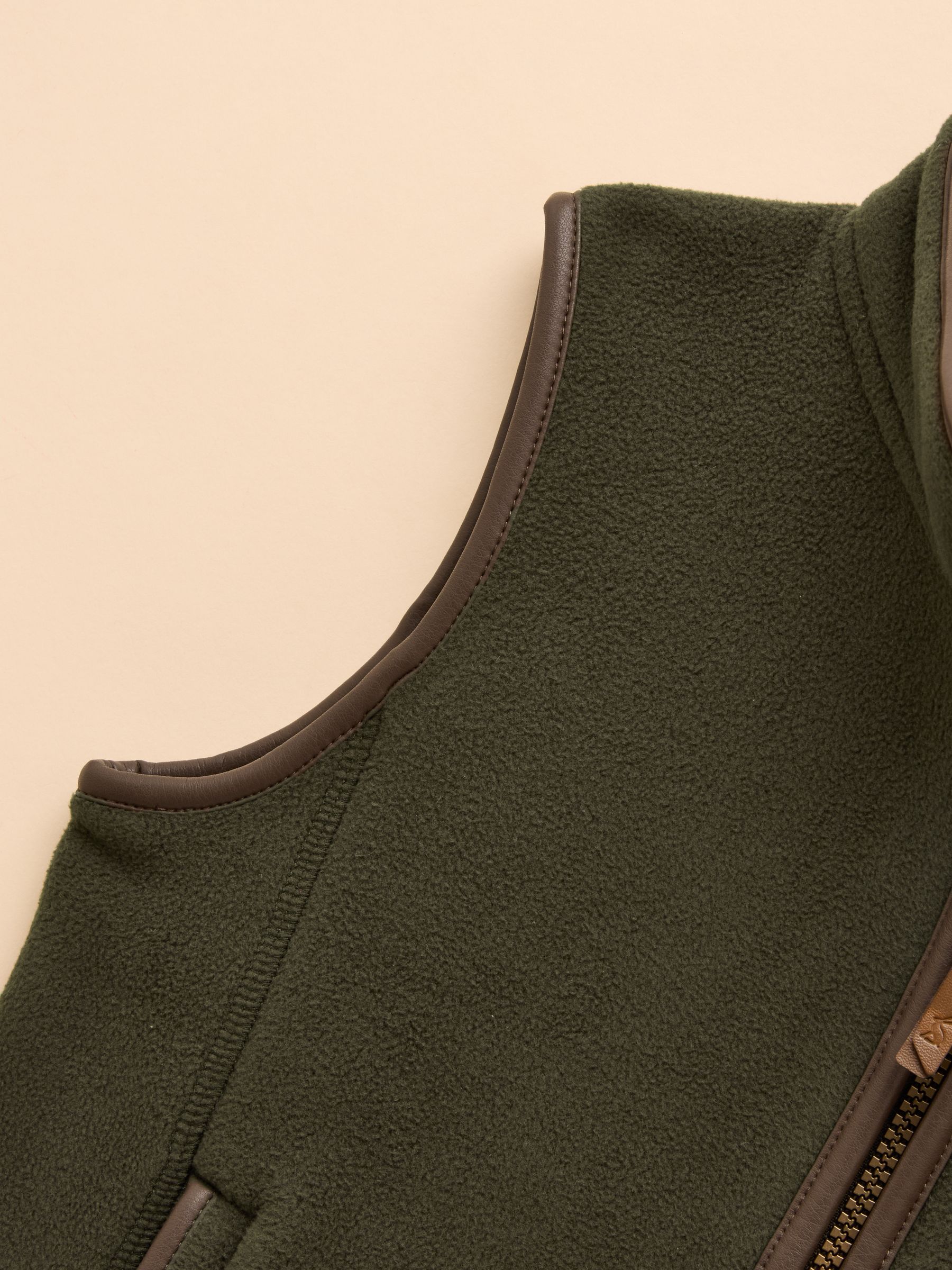Kids' Heritage Dark Green Fleece Gilet - Image 6 of 6