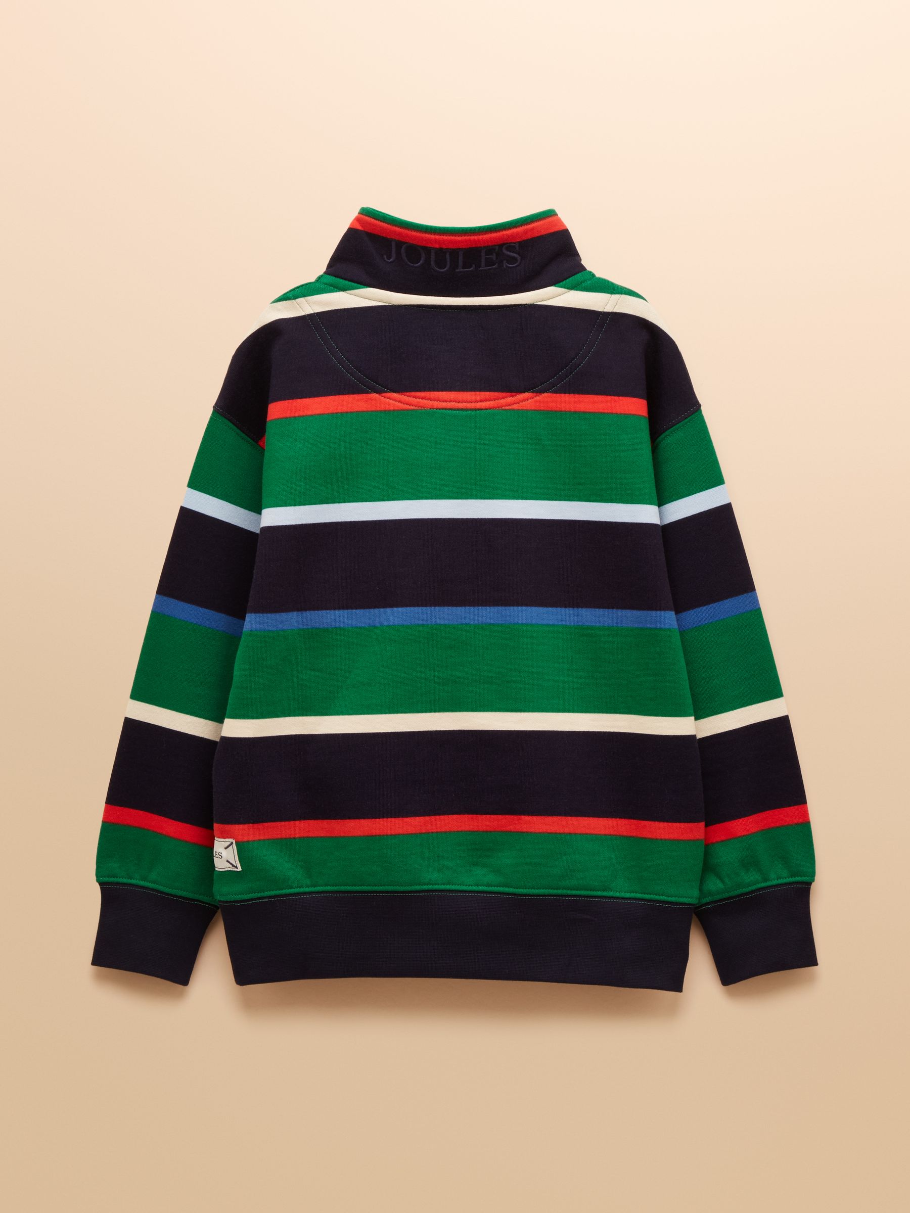 Boys' Alfie Multi Stripe Quarter Zip Sweatshirt - Image 2 of 4