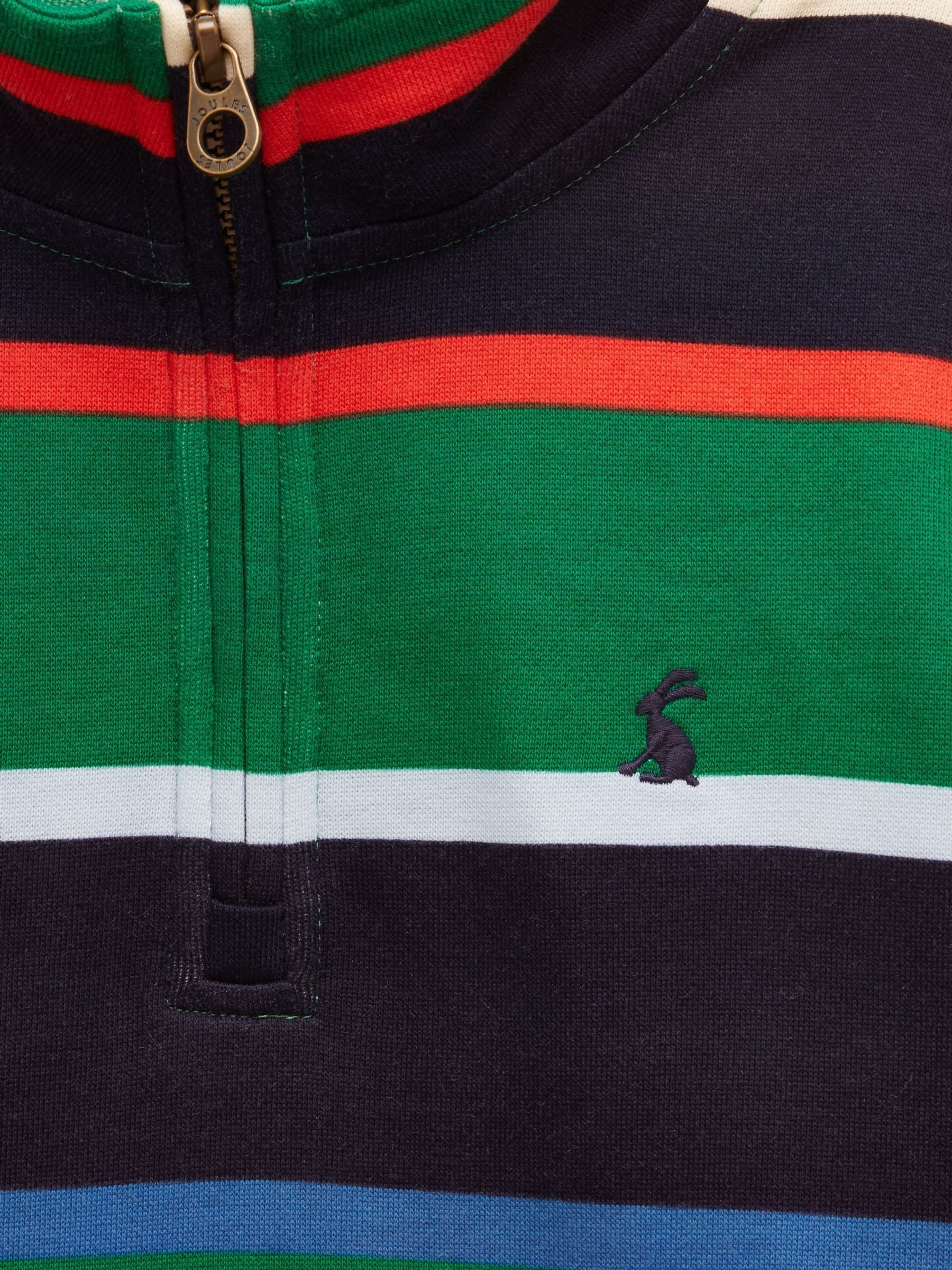 Boys' Alfie Multi Stripe Quarter Zip Sweatshirt - Image 3 of 4