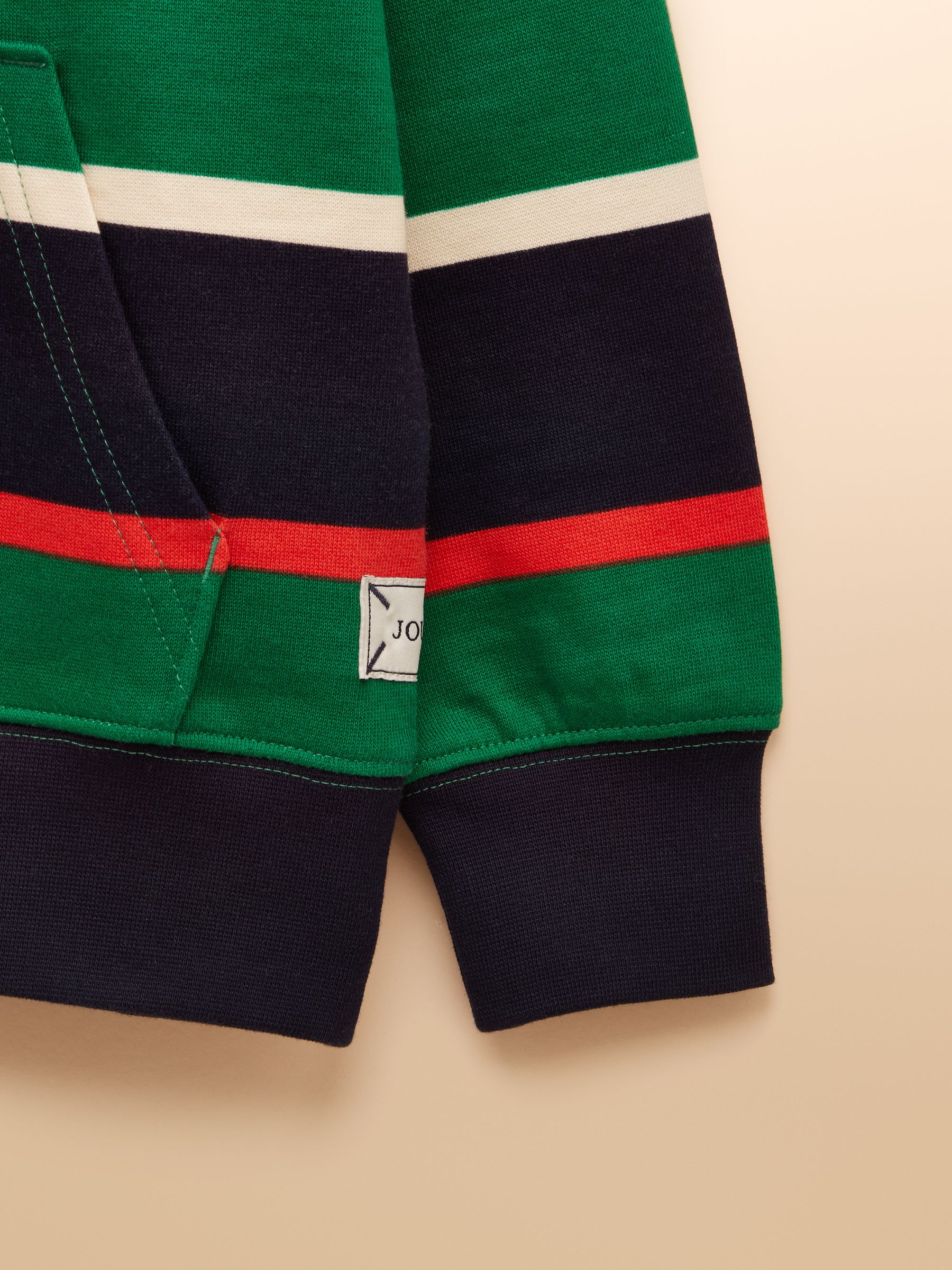 Boys' Alfie Multi Stripe Quarter Zip Sweatshirt - Image 4 of 4