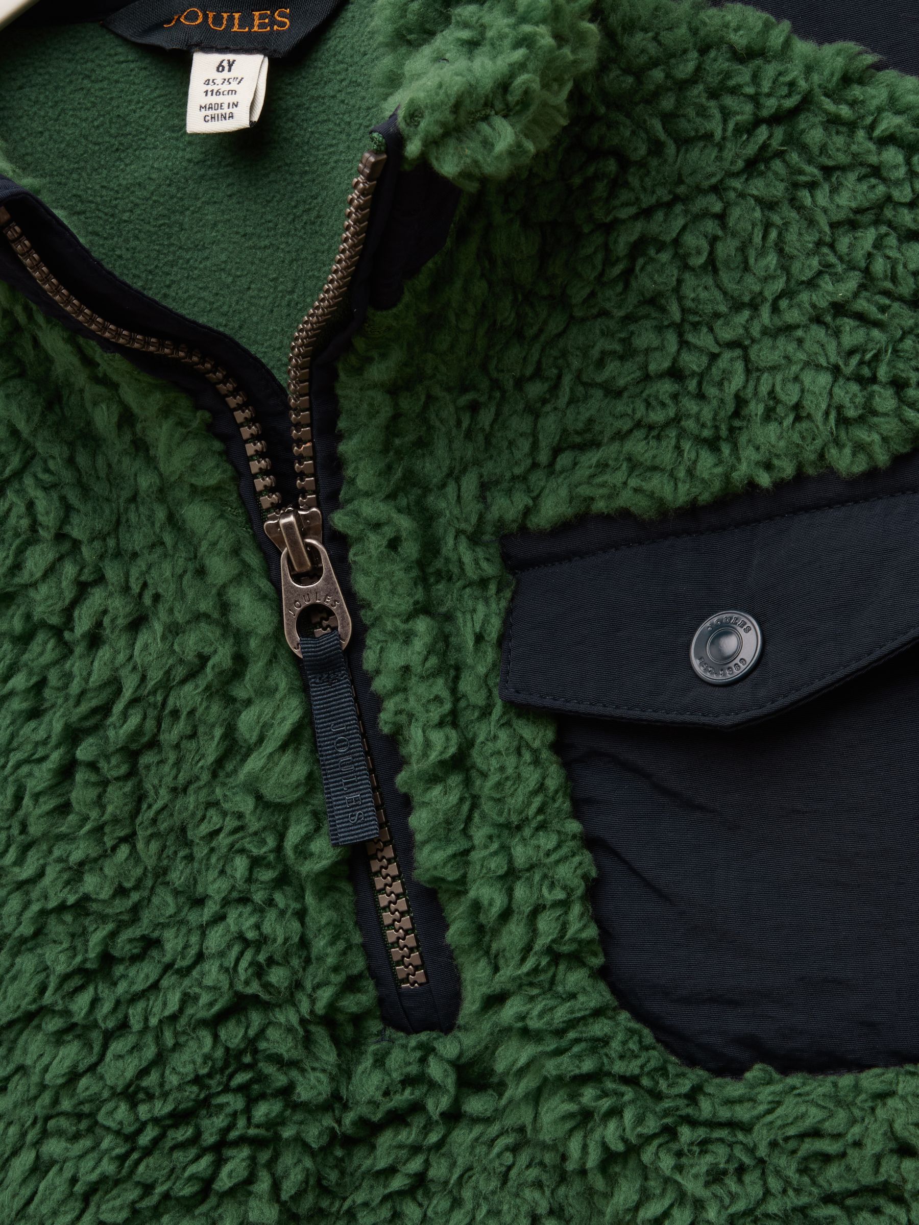 Boys' Billy Green Quarter Zip Fleece - Image 3 of 5