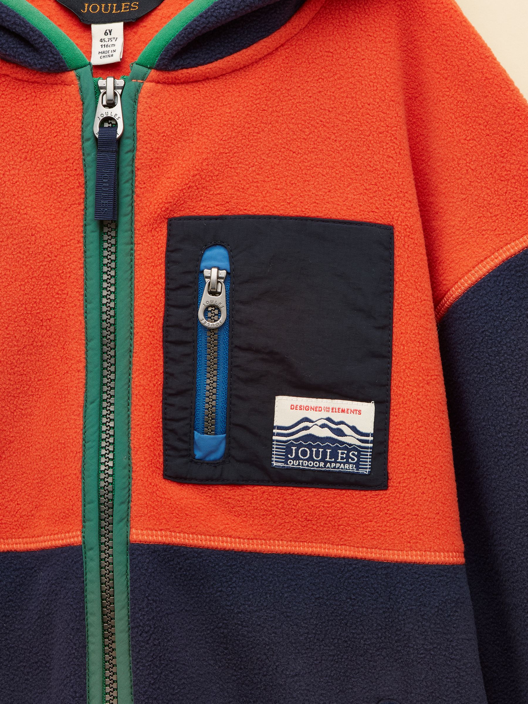 Kids' Rockwell Navy Blue Polar Fleece Zip Through - Image 3 of 4
