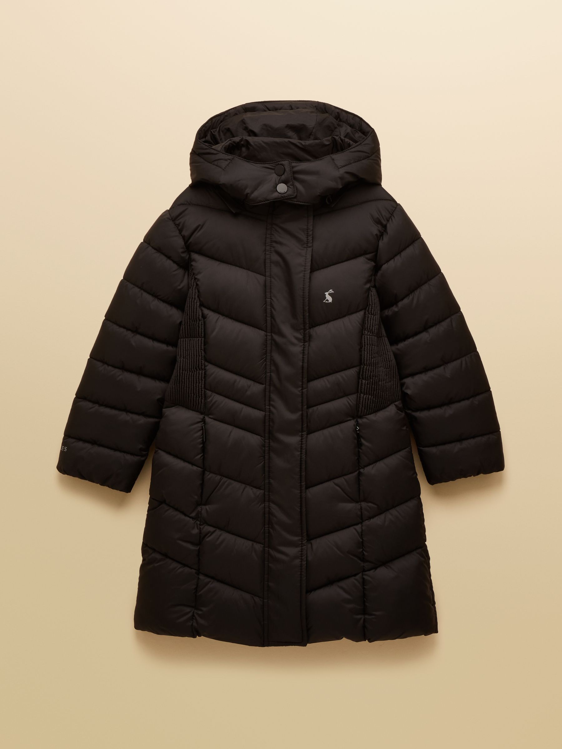 Girls' Pembury Black Showerproof Padded Coat - Image 1 of 4 Girls' Pembury Black Showerproof Padded Coat - Image 1 of 4