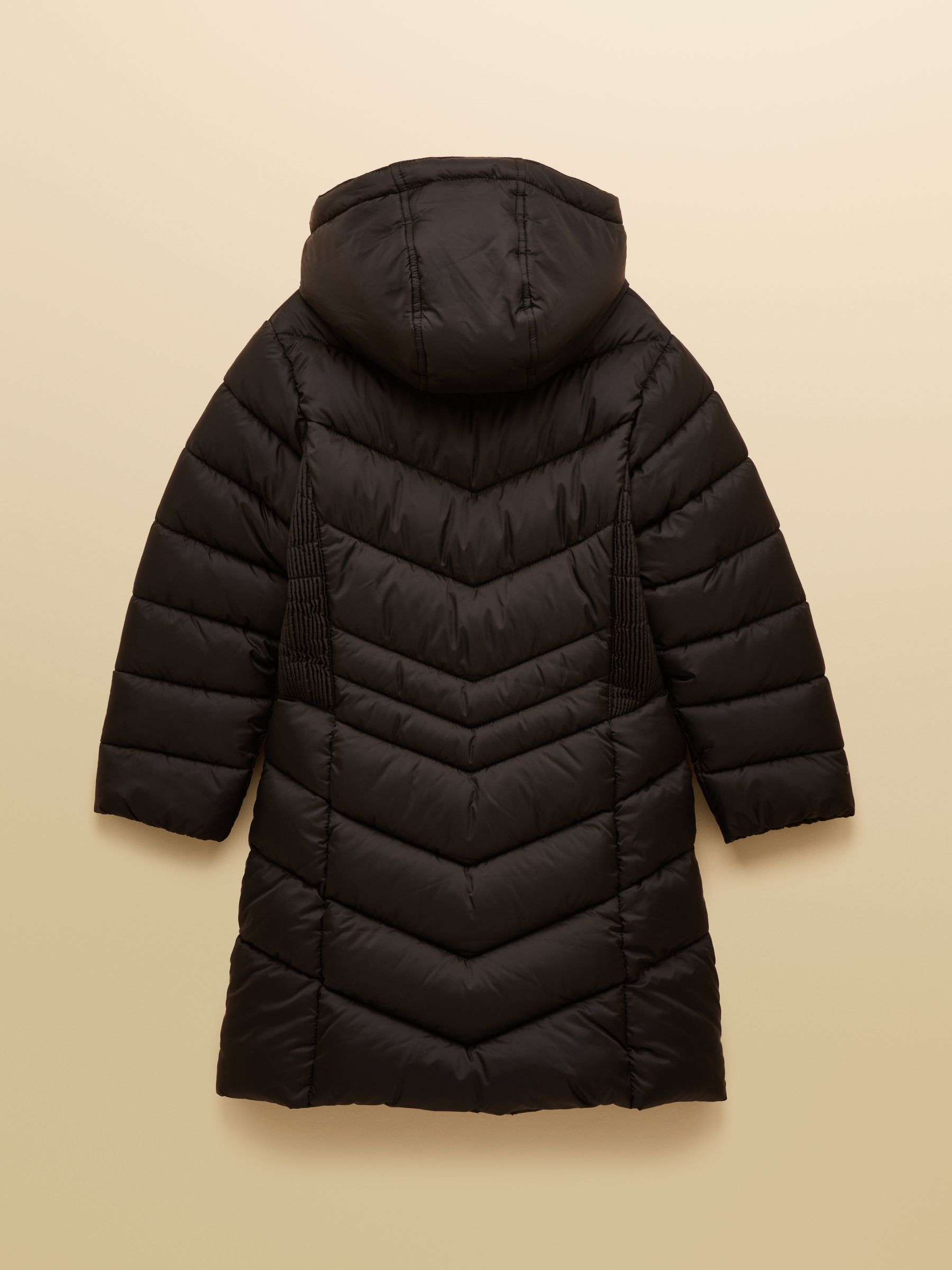 Girls' Pembury Black Showerproof Padded Coat - Image 2 of 4 Girls' Pembury Black Showerproof Padded Coat - Image 2 of 4