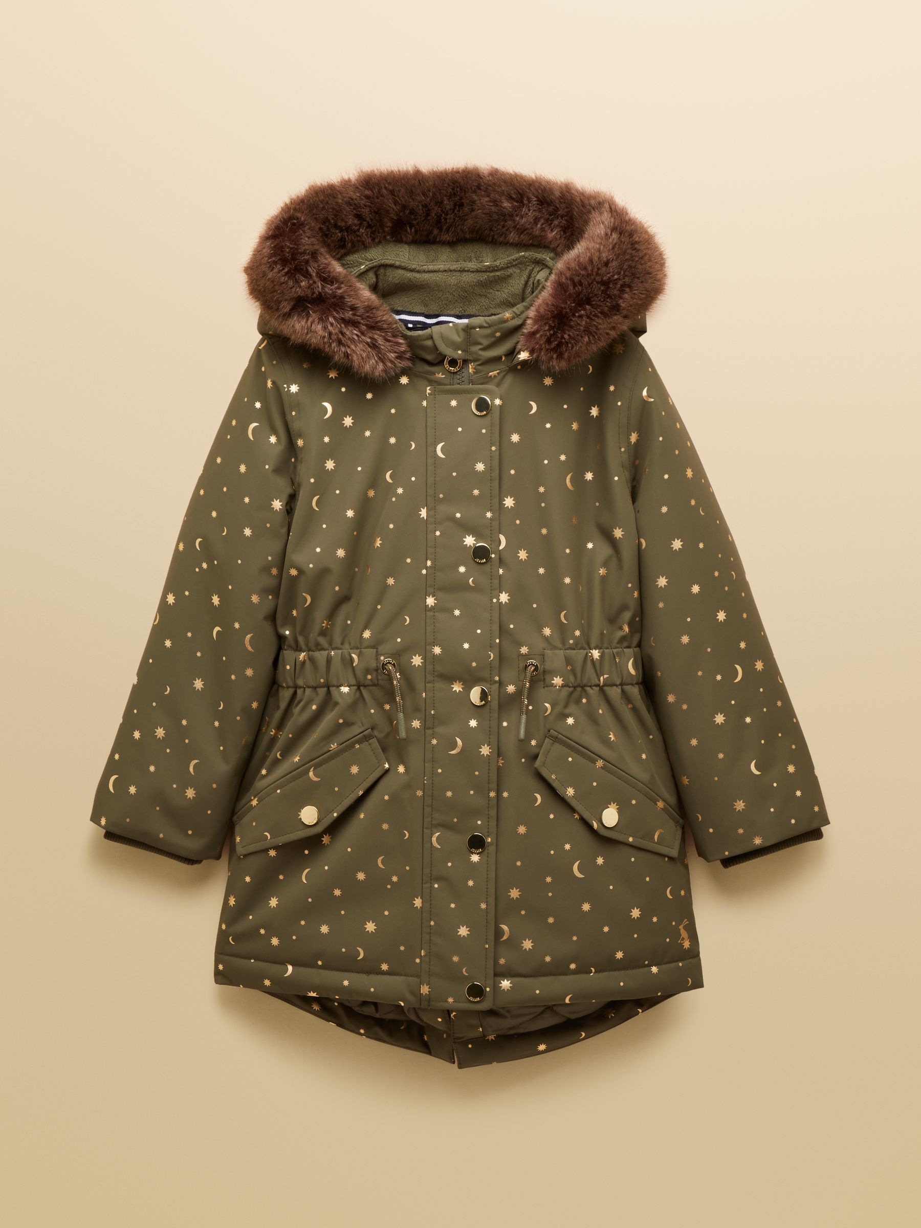 Girls' Alix Khaki Green Waterproof Parka Coat - Image 4 of 7