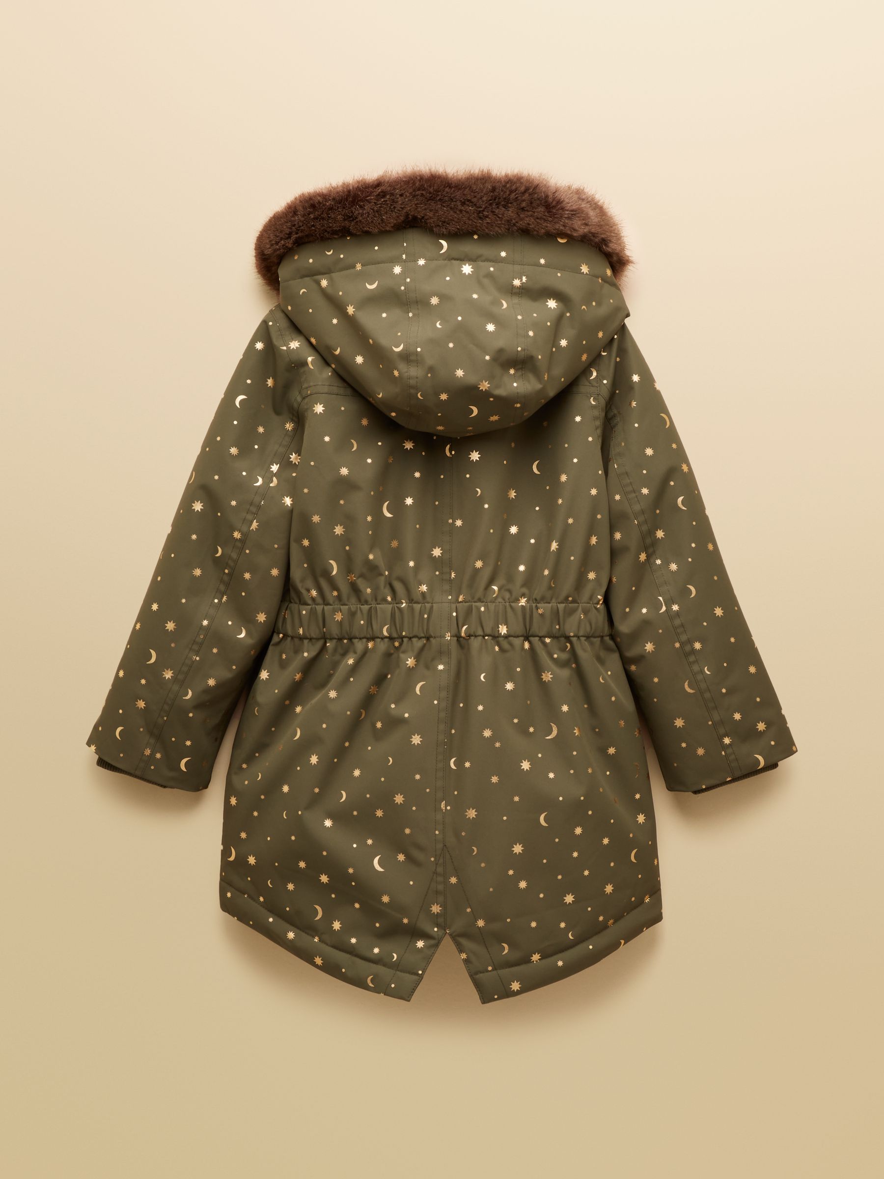 Girls' Alix Khaki Green Waterproof Parka Coat - Image 5 of 7