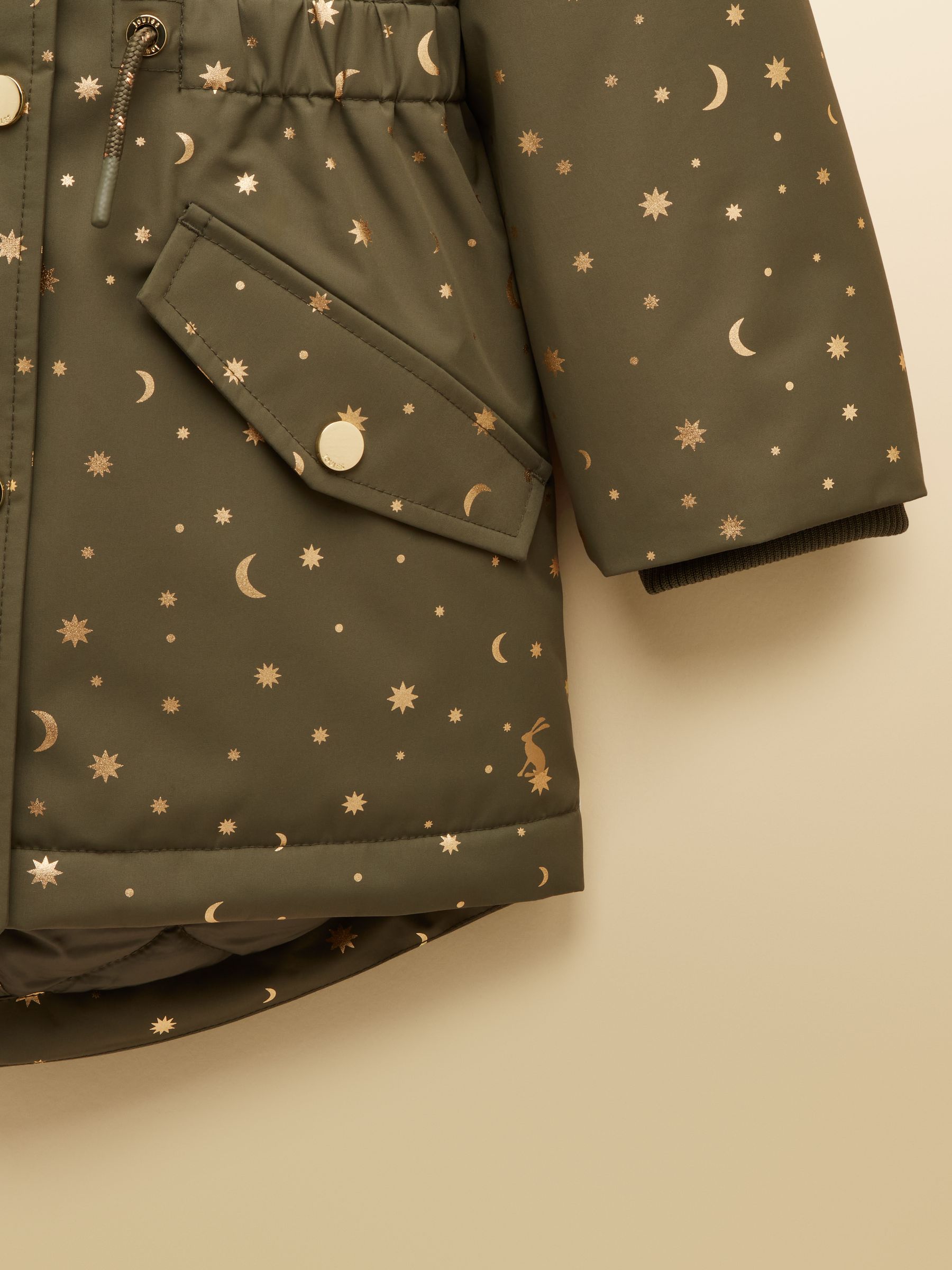 Girls' Alix Khaki Green Waterproof Parka Coat - Image 6 of 7