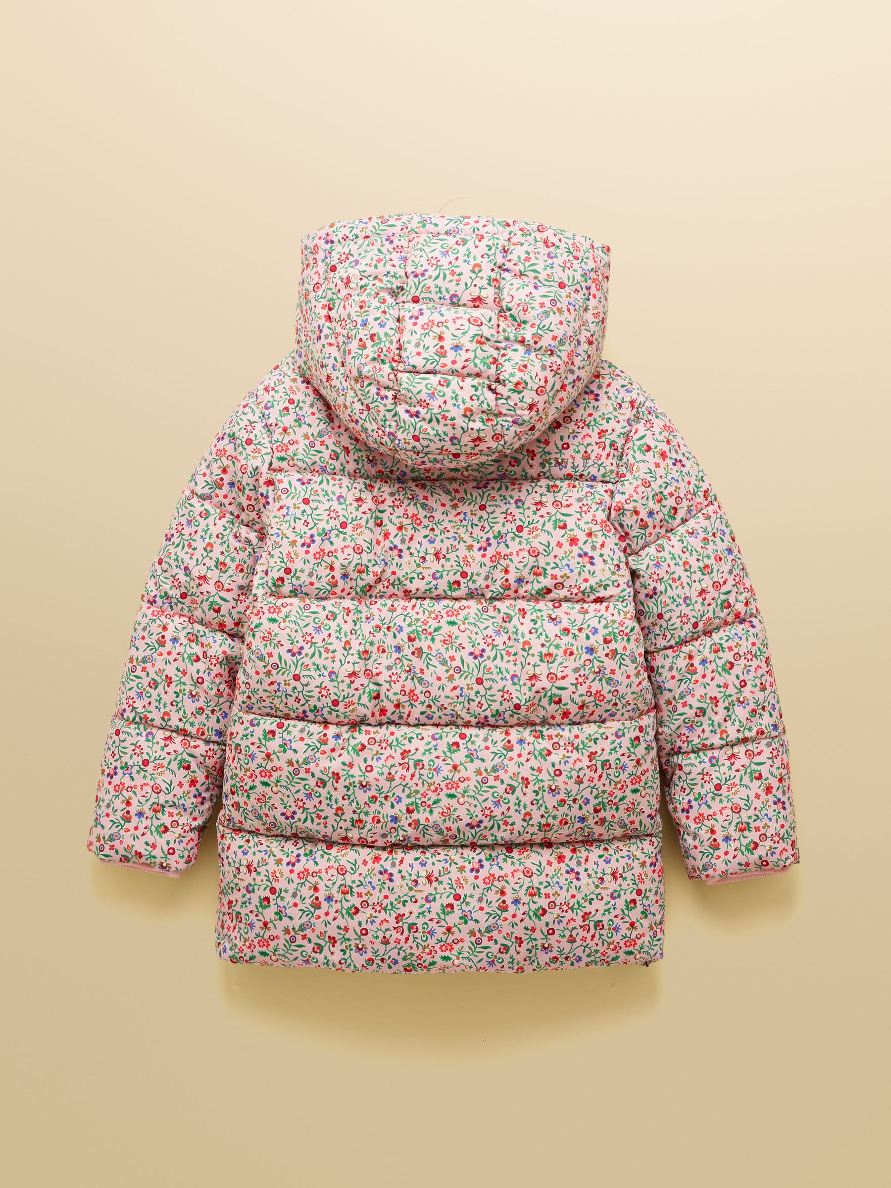 Girls' Emmeline Pink Ditsy Showerproof Padded Coat - Image 4 of 7