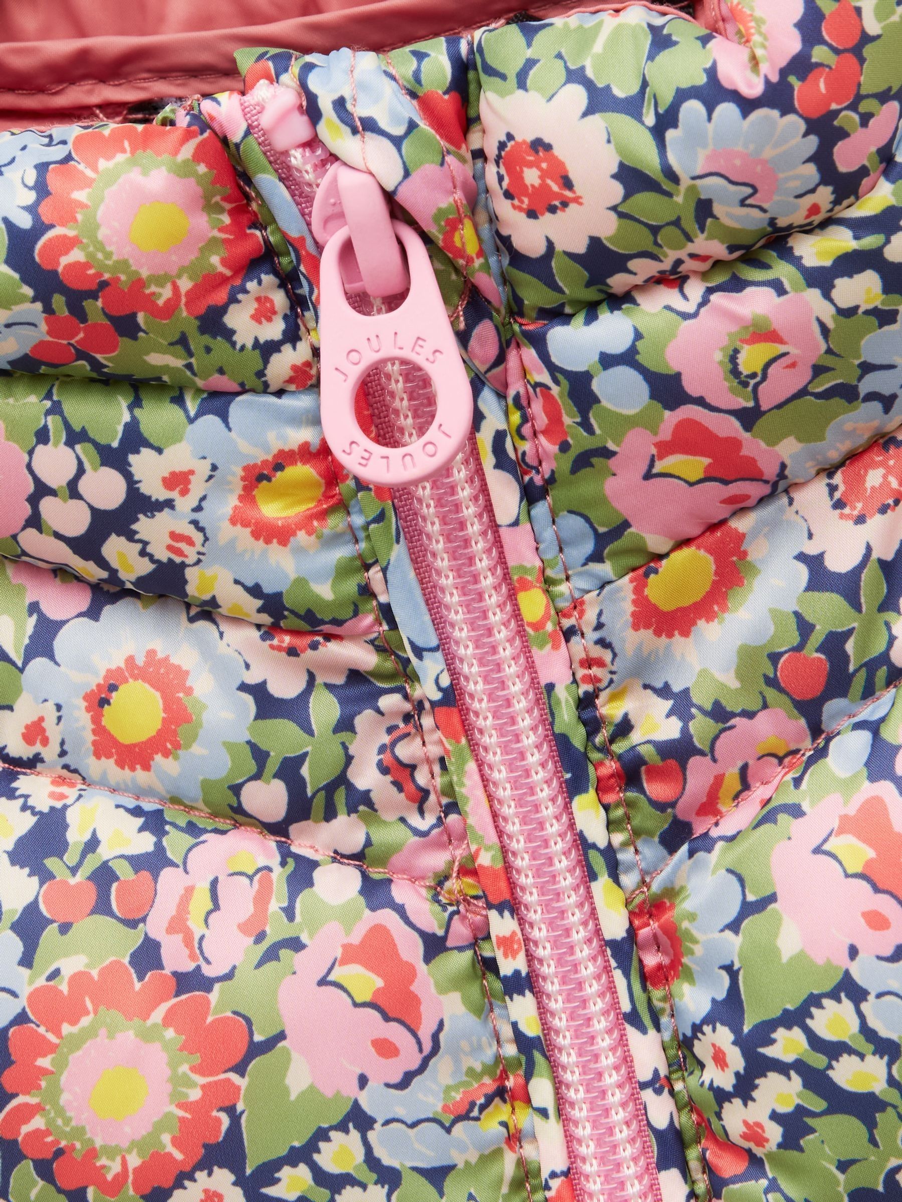 Girls' Crofton Multi Floral Showerproof Padded Gilet - Image 4 of 4