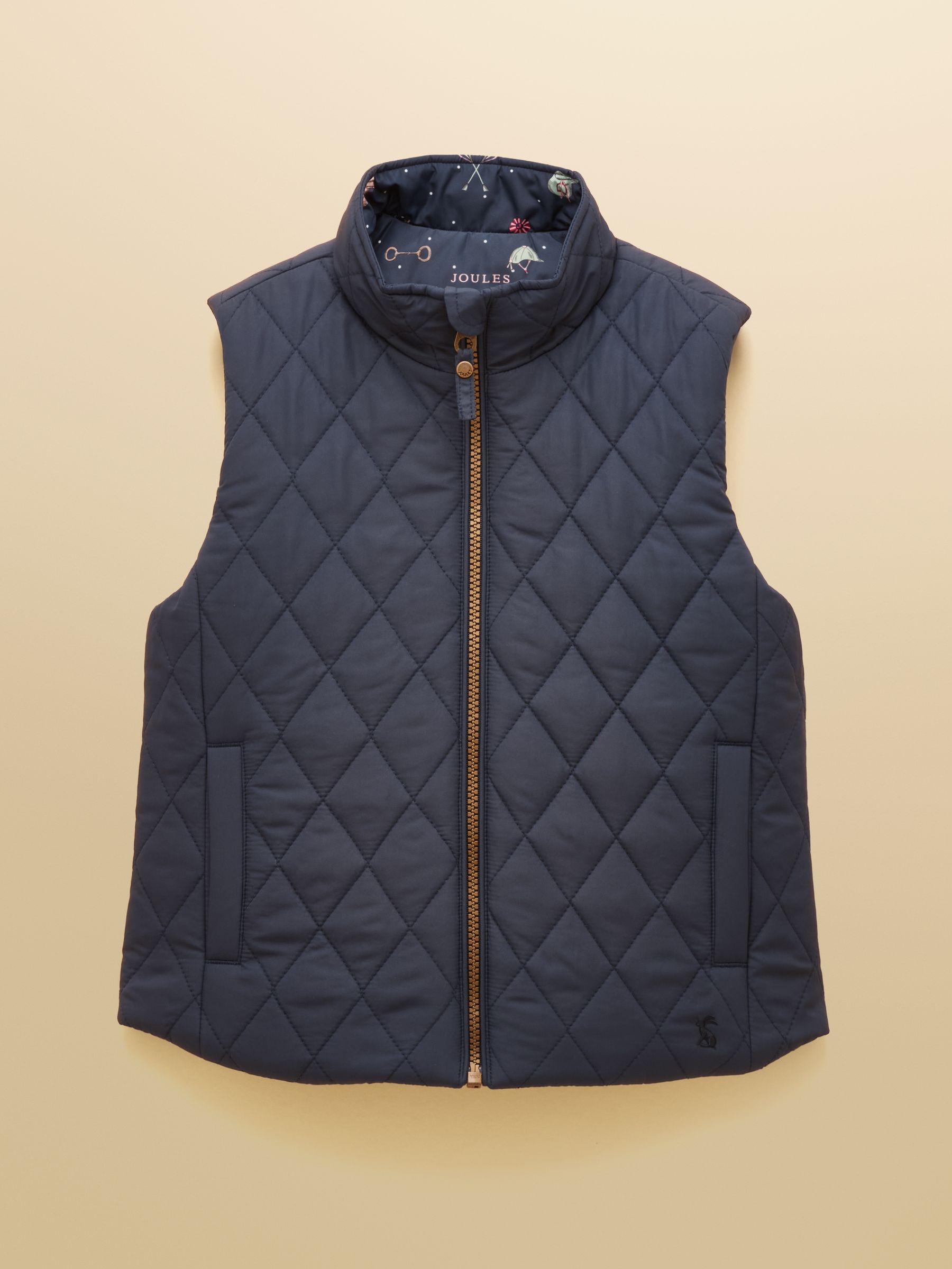 Girls' Atwell Navy Horse Reversible Showerproof Gilet - Image 2 of 9