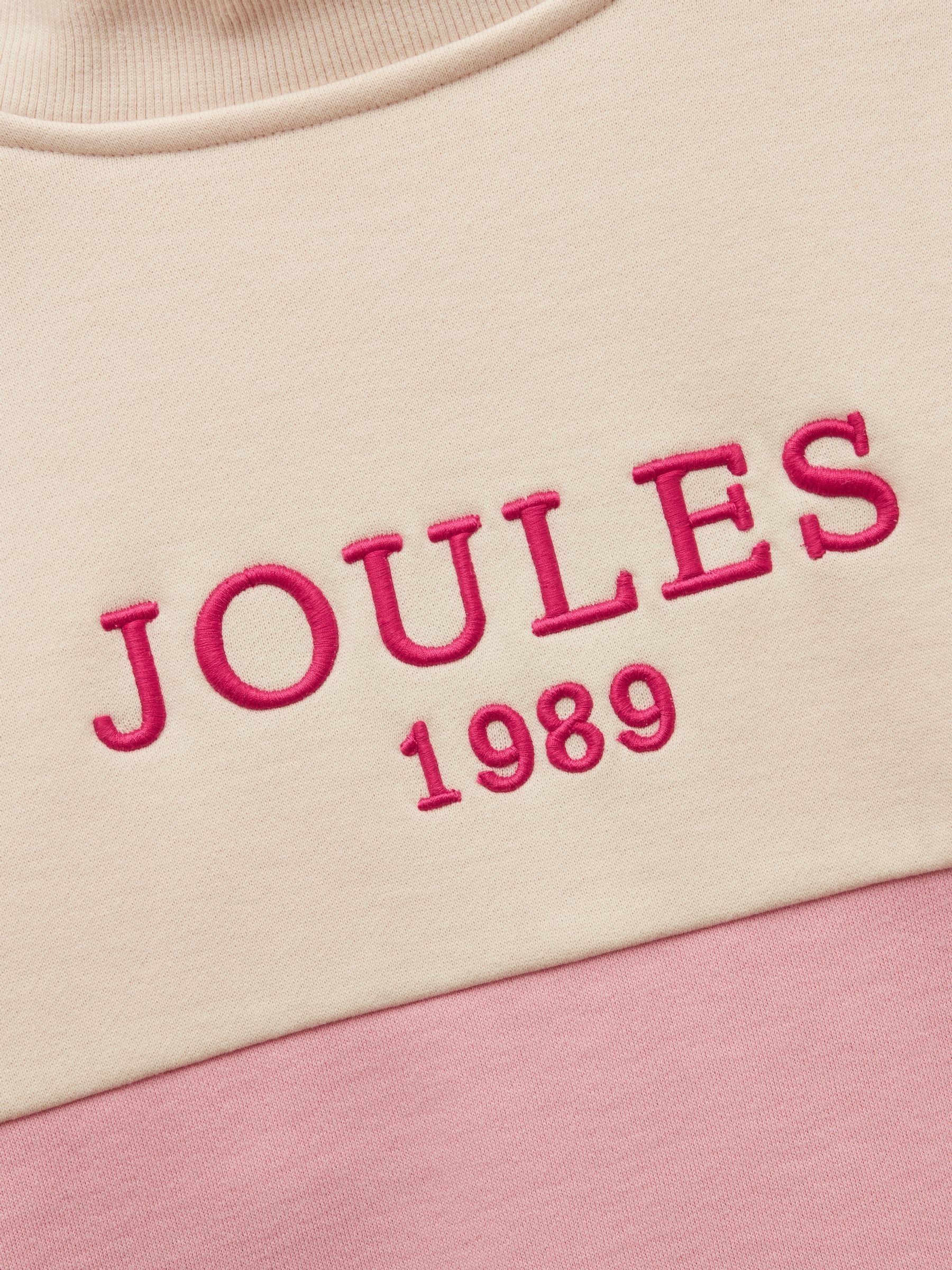 Girls' Elliot Pink Colourblock Colourblock Quarter Zip Sweatshirt - Image 5 of 5 Girls' Elliot Pink Colourblock Colourblock Quarter Zip Sweatshirt - Image 5 of 5