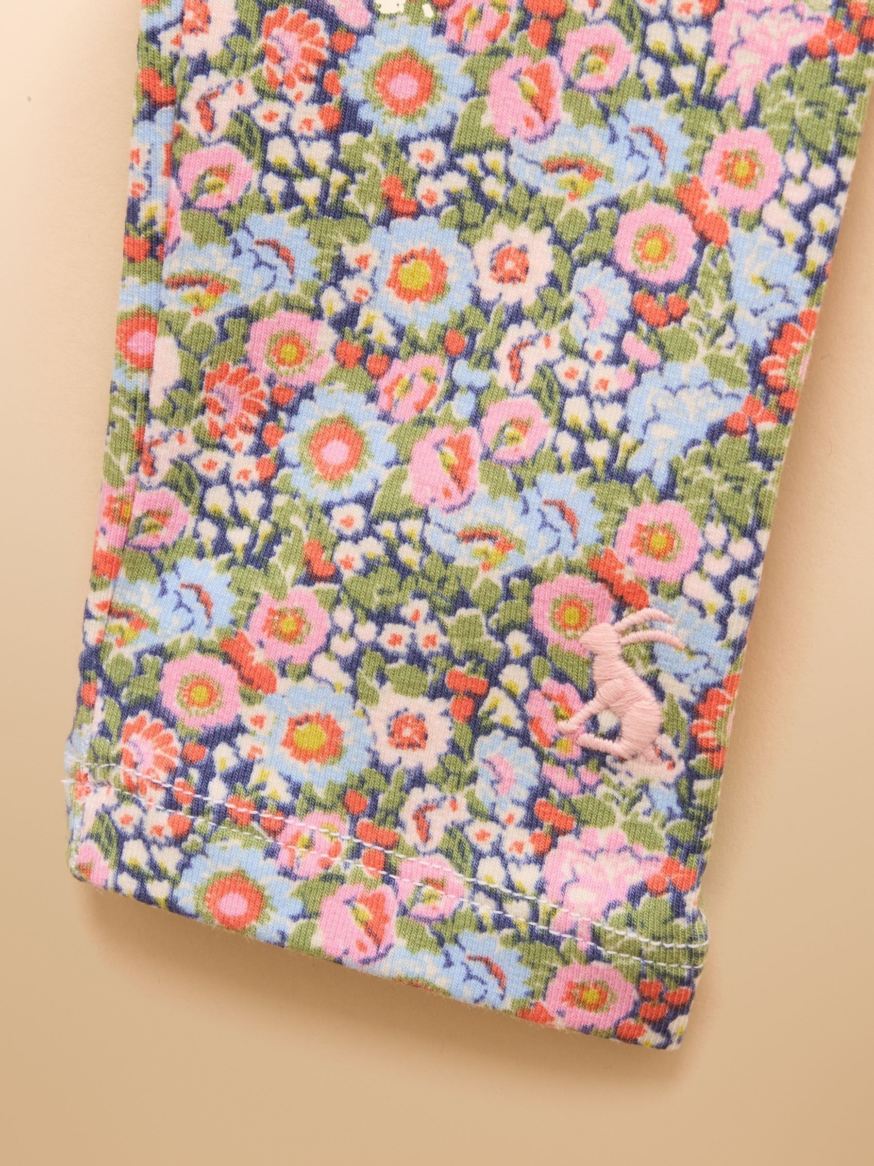 Girls' Deedee Pink Ditsy Jersey Leggings - Image 5 of 5