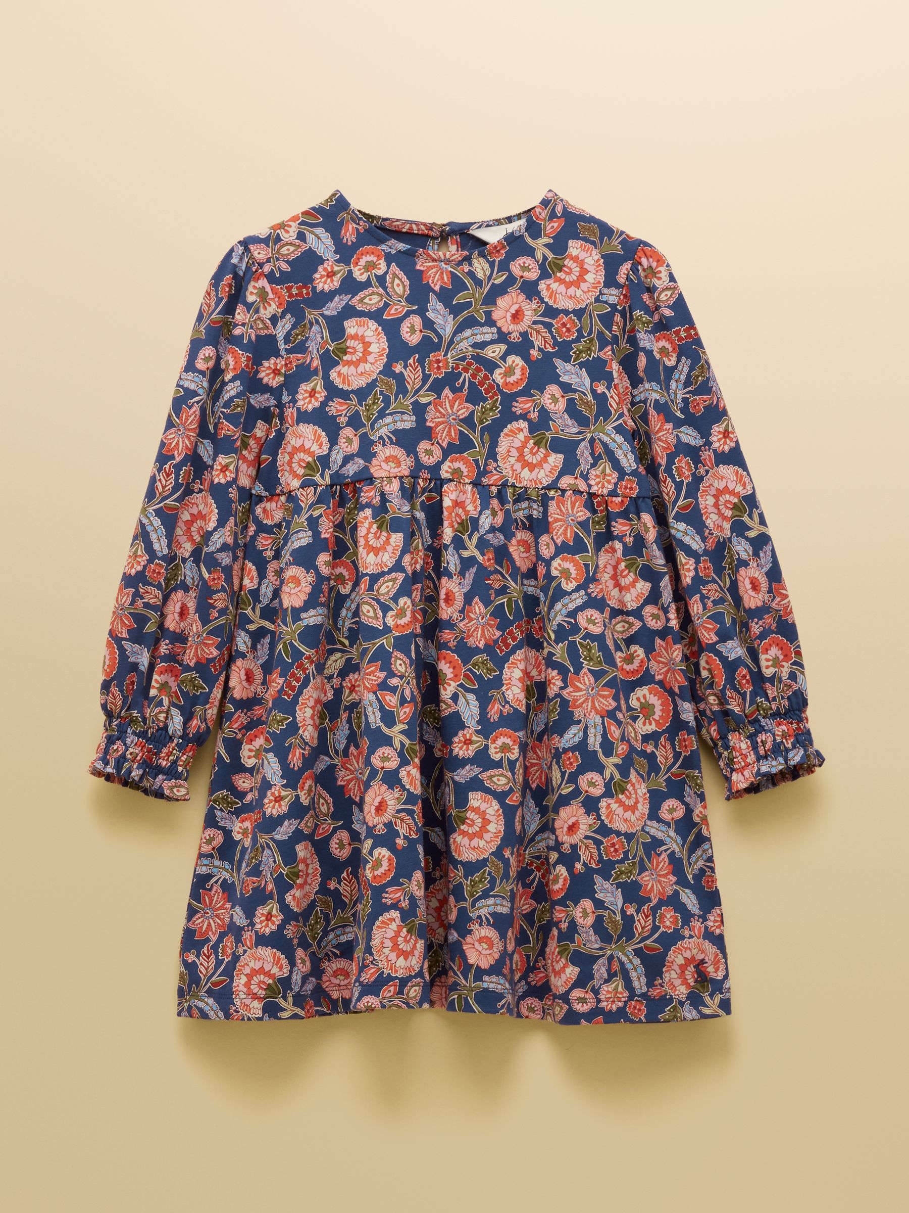 Girls' Hampton Multi Floral Long Sleeve Jersey Dress - Image 1 of 7