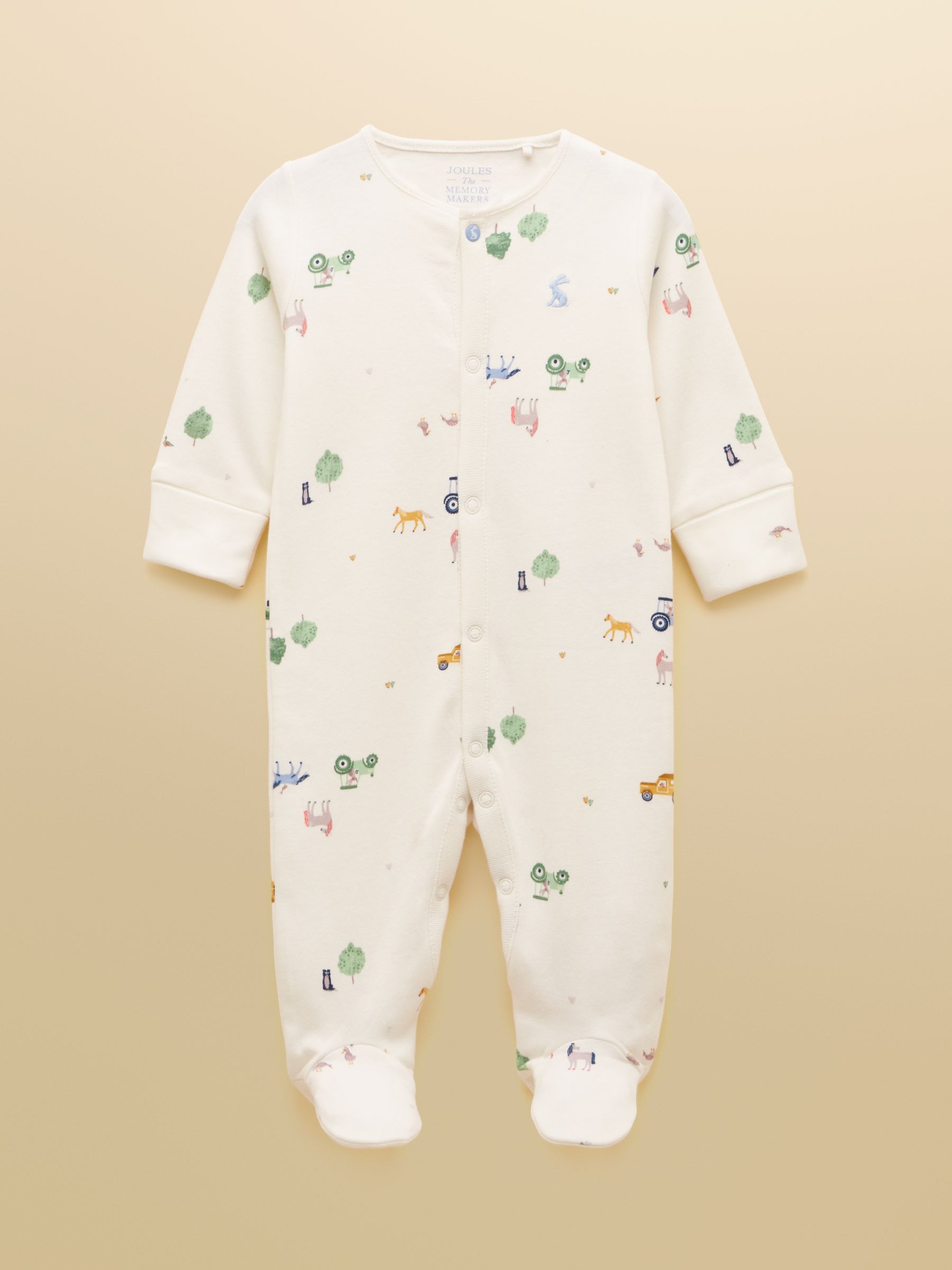 Razamataz Cream Cotton Babygrow - Image 1 of 4