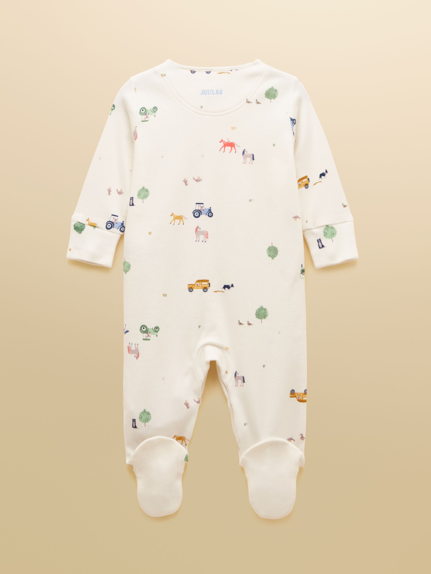 Razamataz Cream Cotton Babygrow - Image 2 of 4