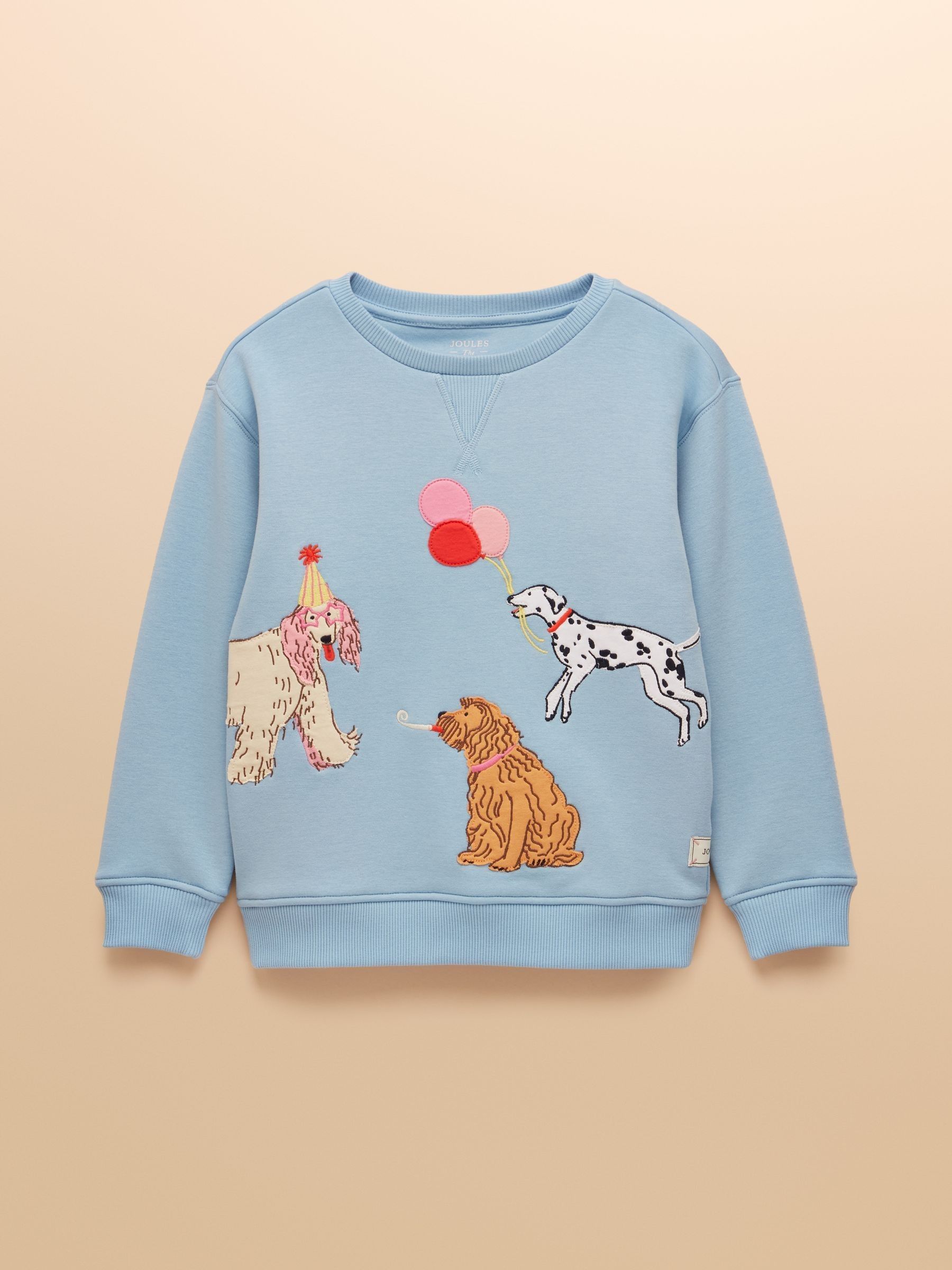 Kids' Mackenzie Blue Dog Sweatshirt With Faux Faur Lining - Image 1 of 5