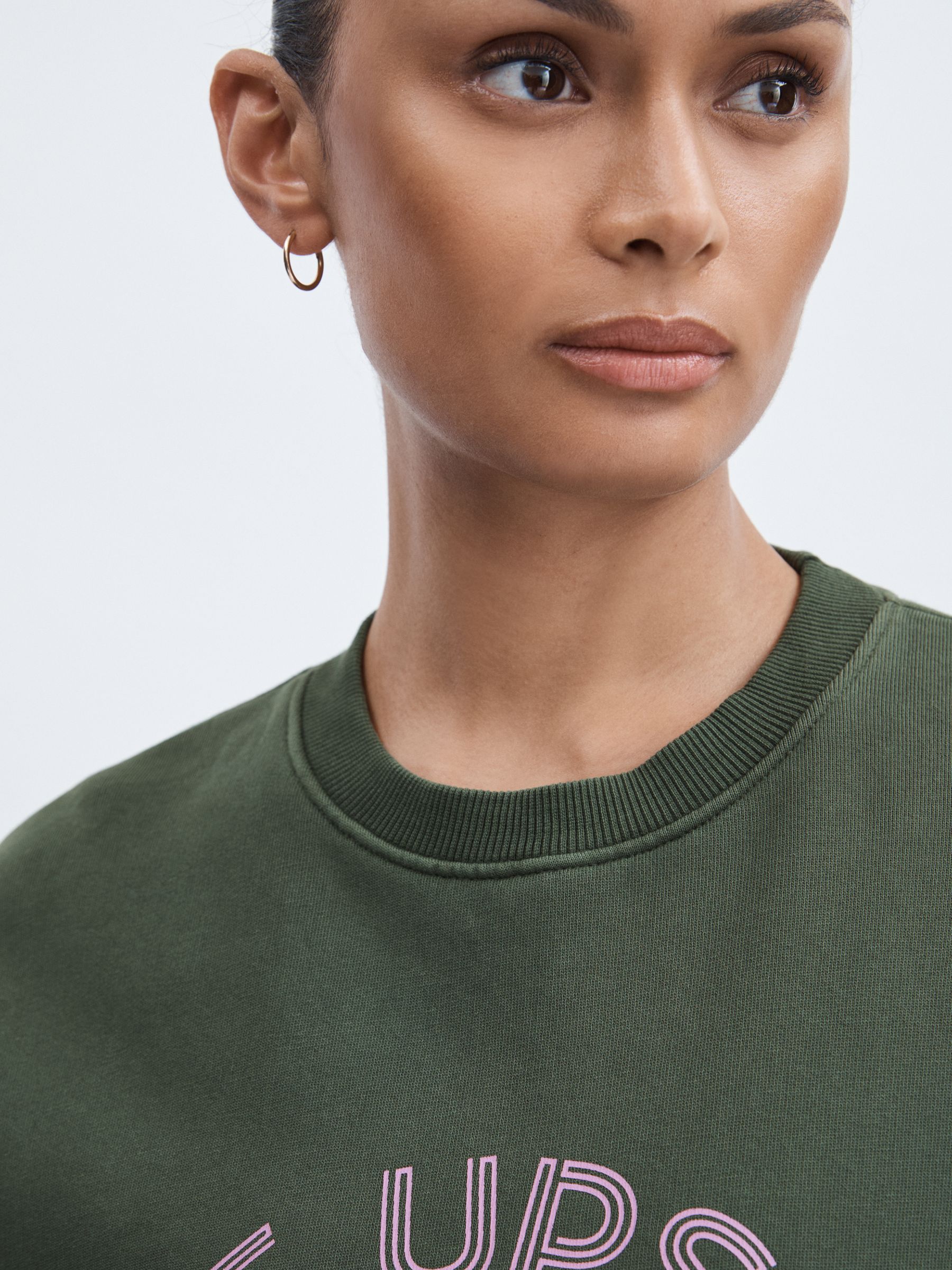 The Upside Organic-Cotton Crew-Neck Sweatshirt in Green - Image 4 of 6