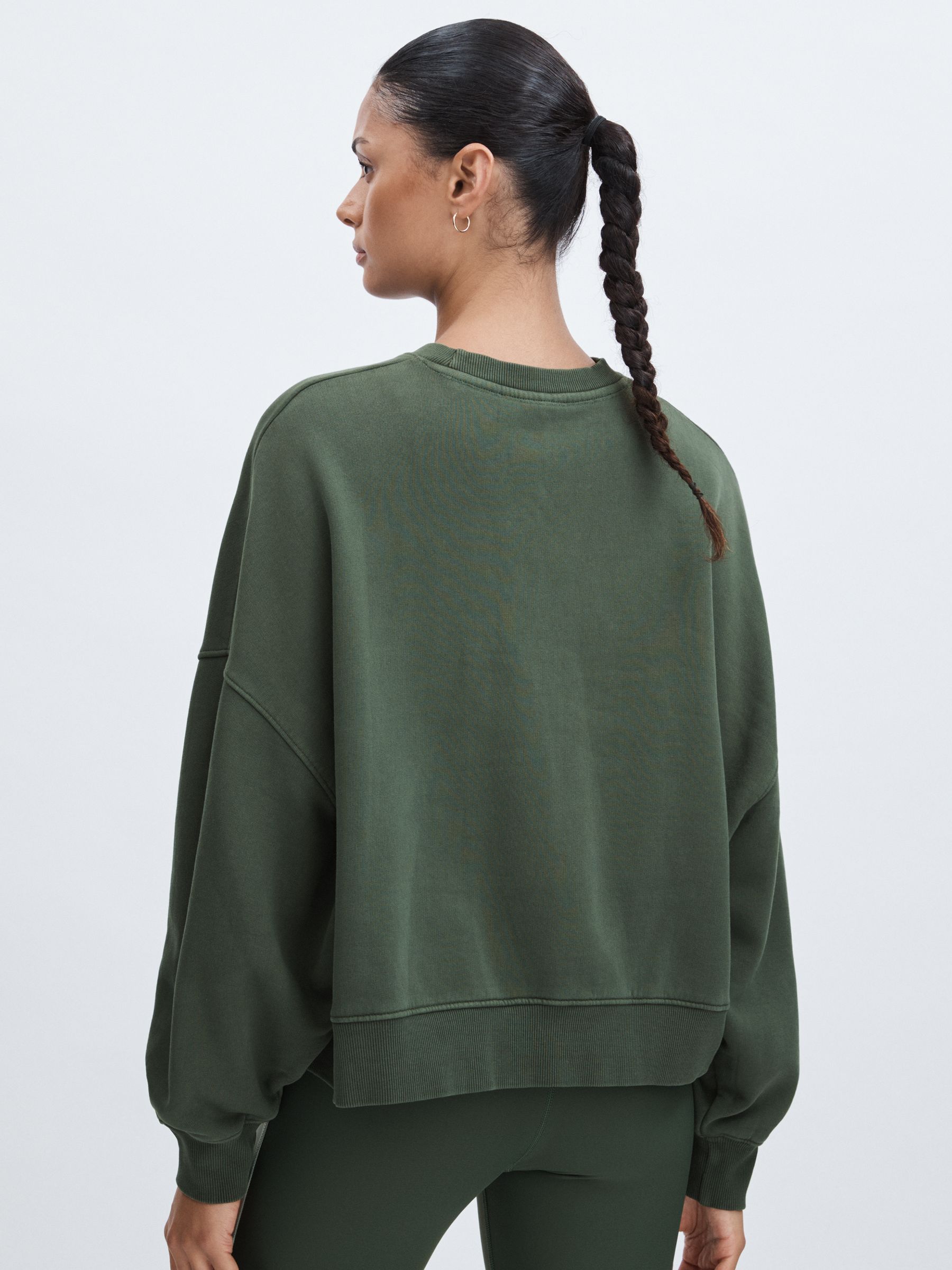 The Upside Organic-Cotton Crew-Neck Sweatshirt in Green - Image 5 of 6