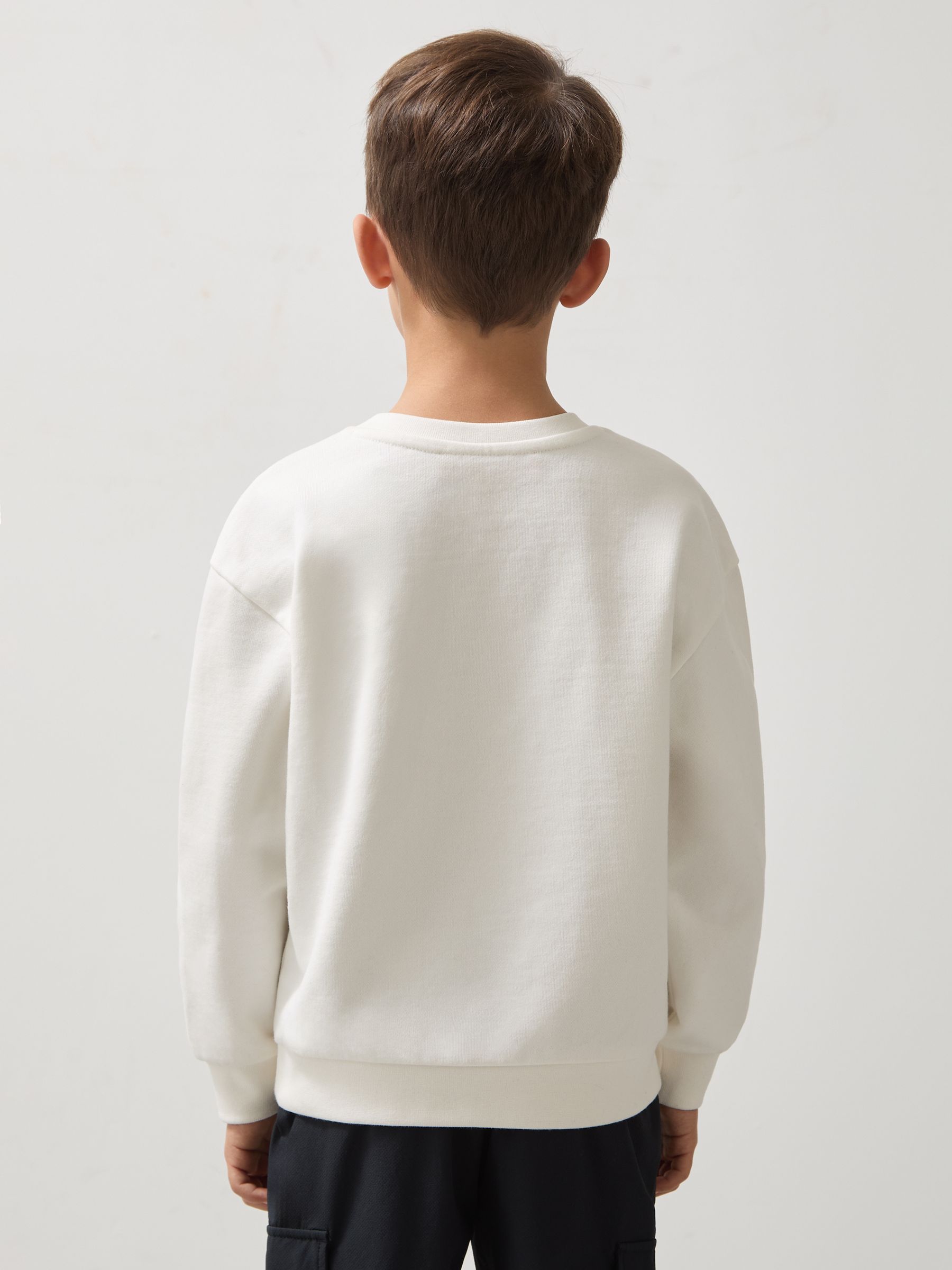 3-9 yrs McLaren F1 Team Laurel Print Sweatshirt in White - Image 5 of 7