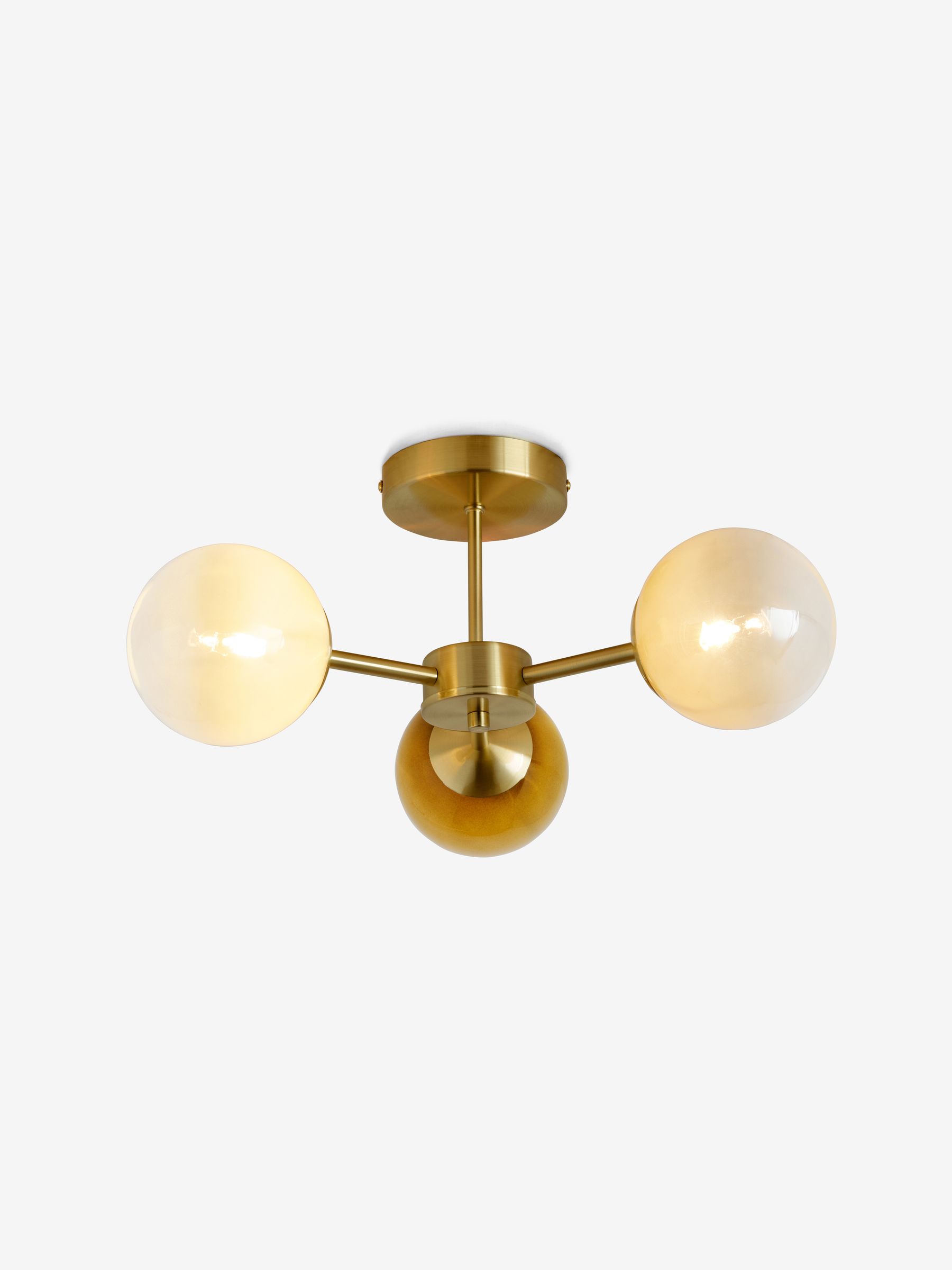 Globe 3 Light Flush Ceiling Light in Gold Ombre - Image 4 of 4