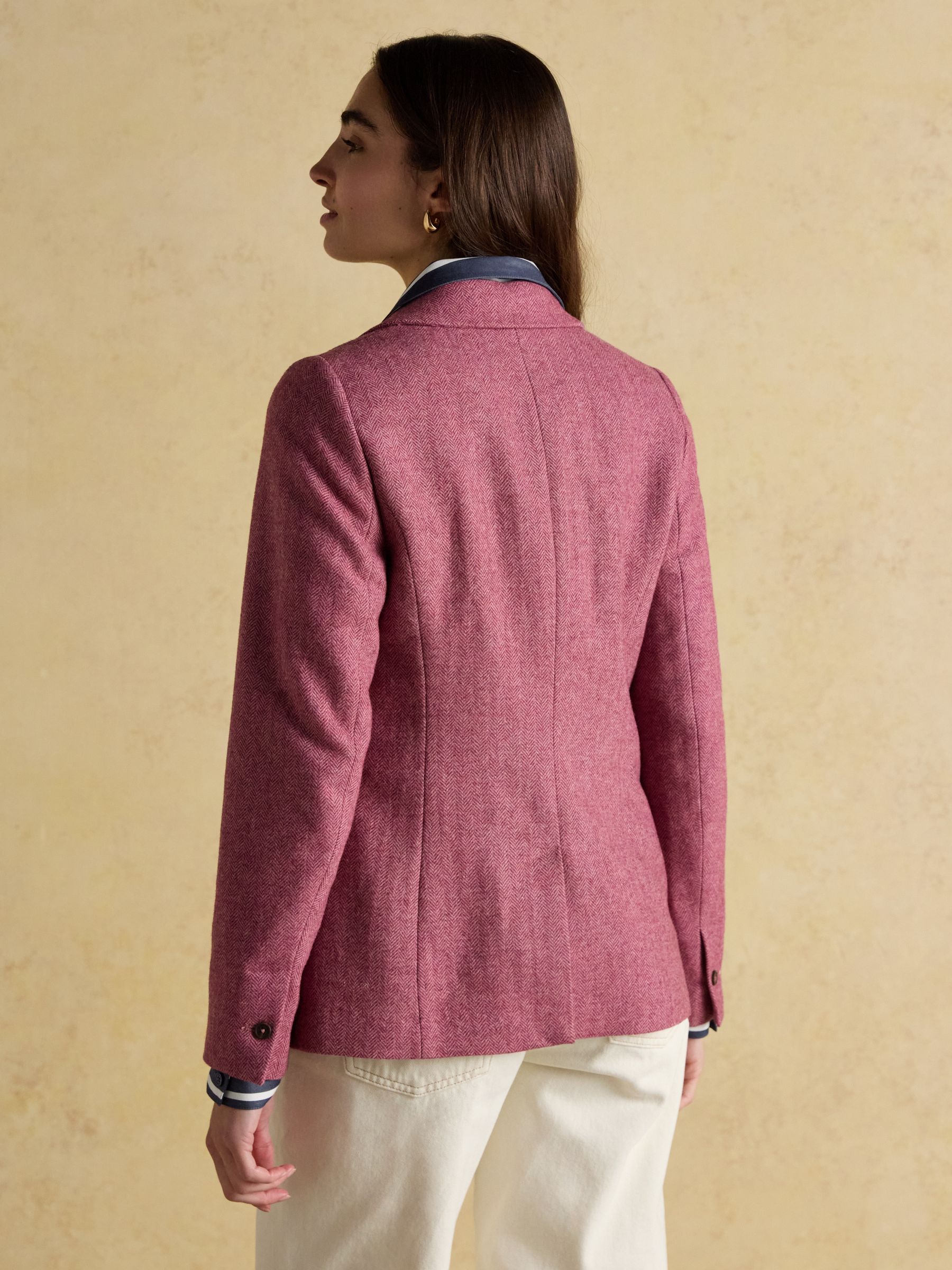 Aspley Pink Wool-Rich Tweed Blazer - Image 2 of 8