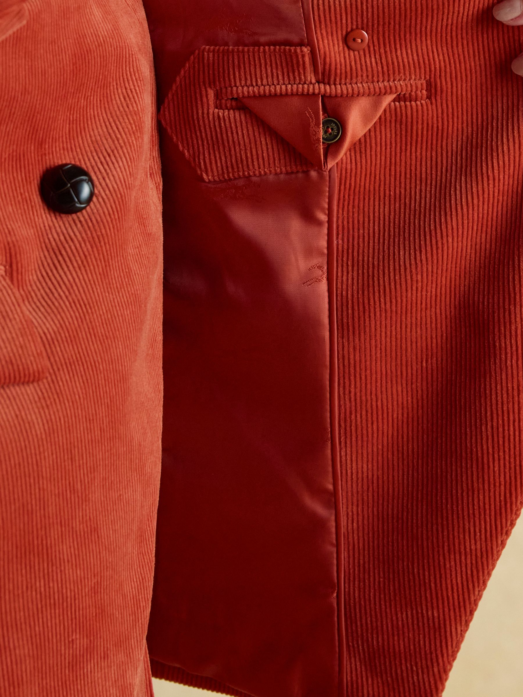 Fernhill Burnt Orange Corduroy Double Breasted Blazer - Image 13 of 14