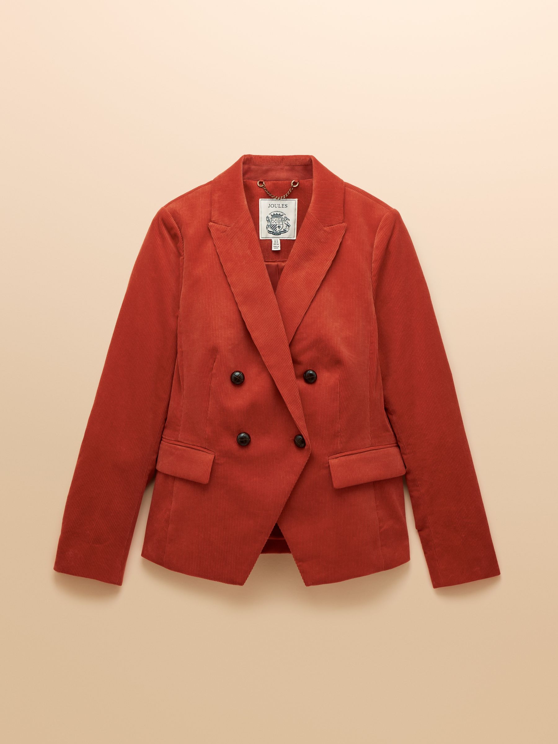 Fernhill Burnt Orange Corduroy Double Breasted Blazer - Image 14 of 14