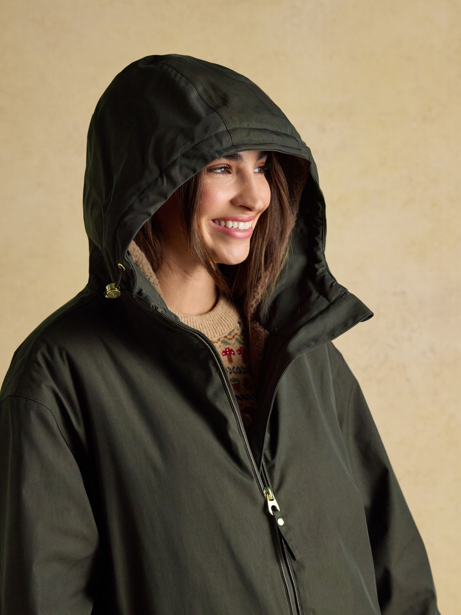 Coverall Green Oversized Fleece Lined Waterproof Coat - Image 10 of 13