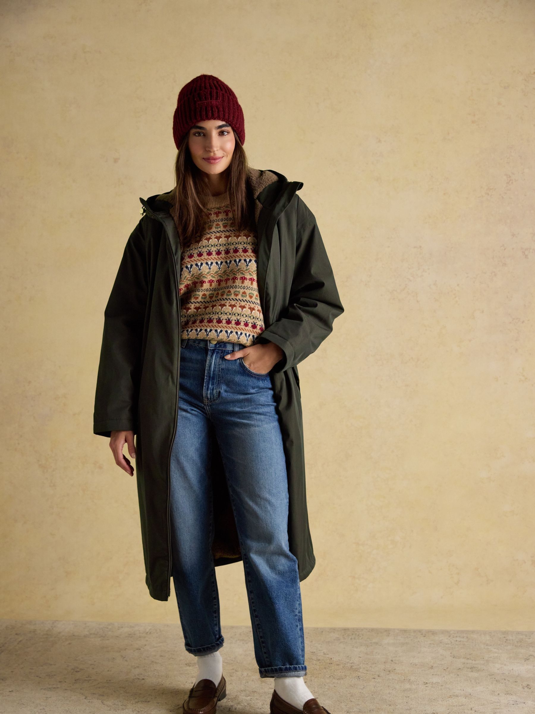 Coverall Green Oversized Fleece Lined Waterproof Coat - Image 12 of 13