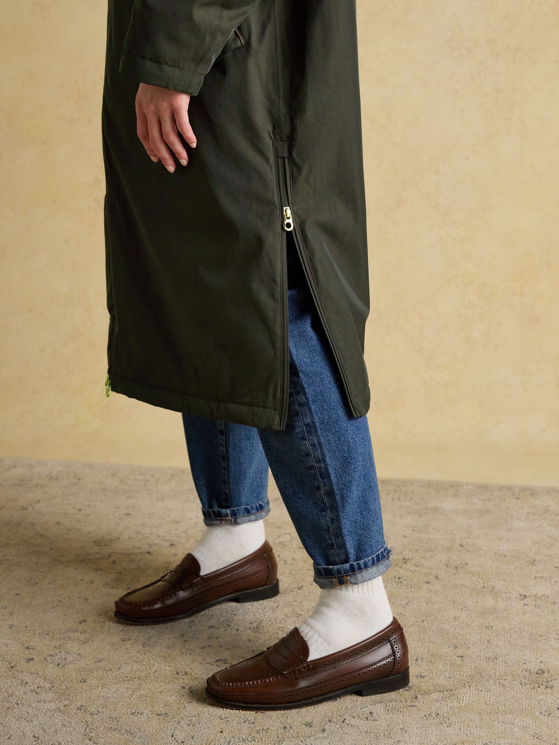 Coverall Green Oversized Fleece Lined Waterproof Coat - Image 8 of 13