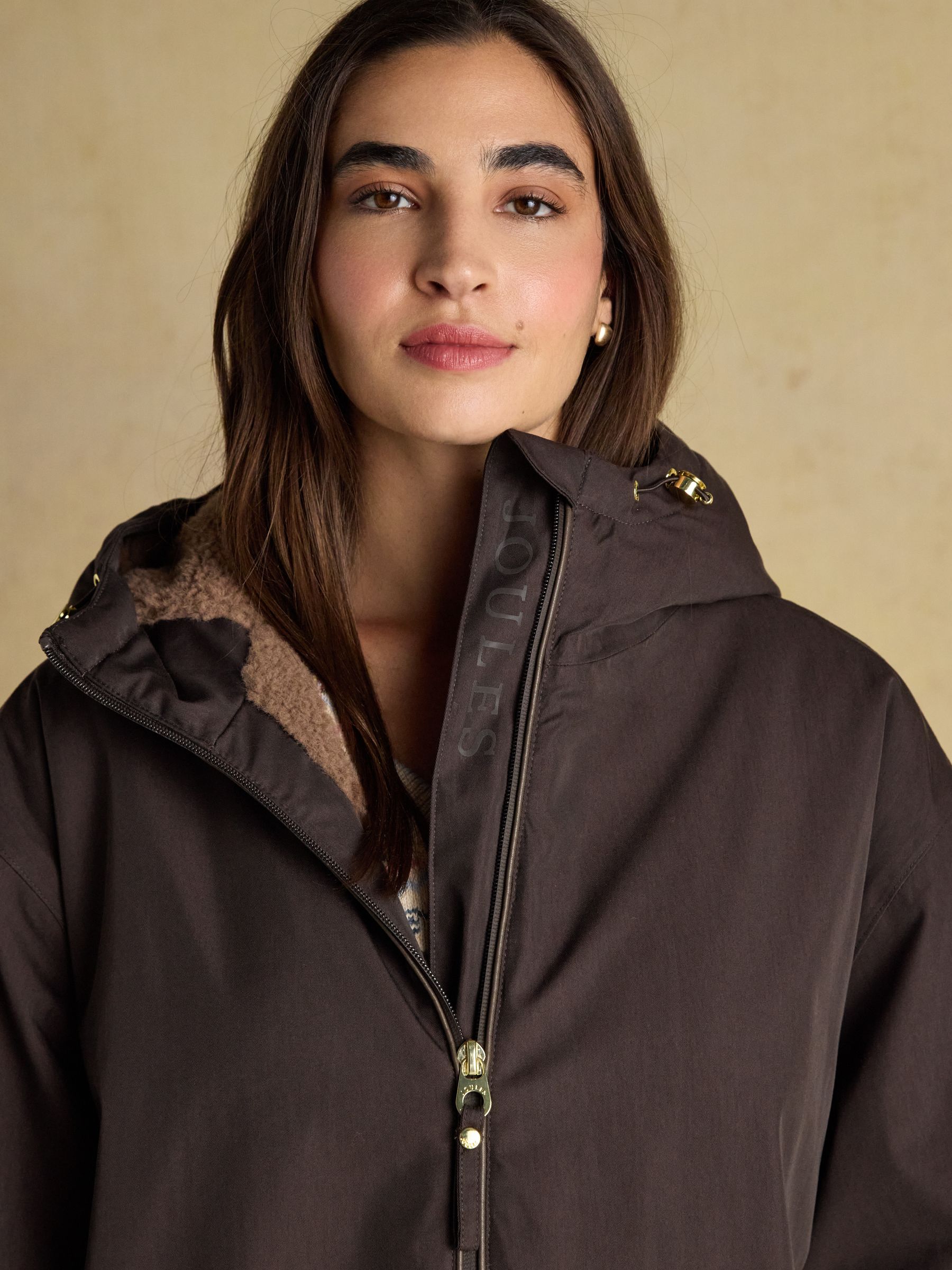 Coverall Brown Oversized Fleece Lined Waterproof Coat - Image 13 of 17