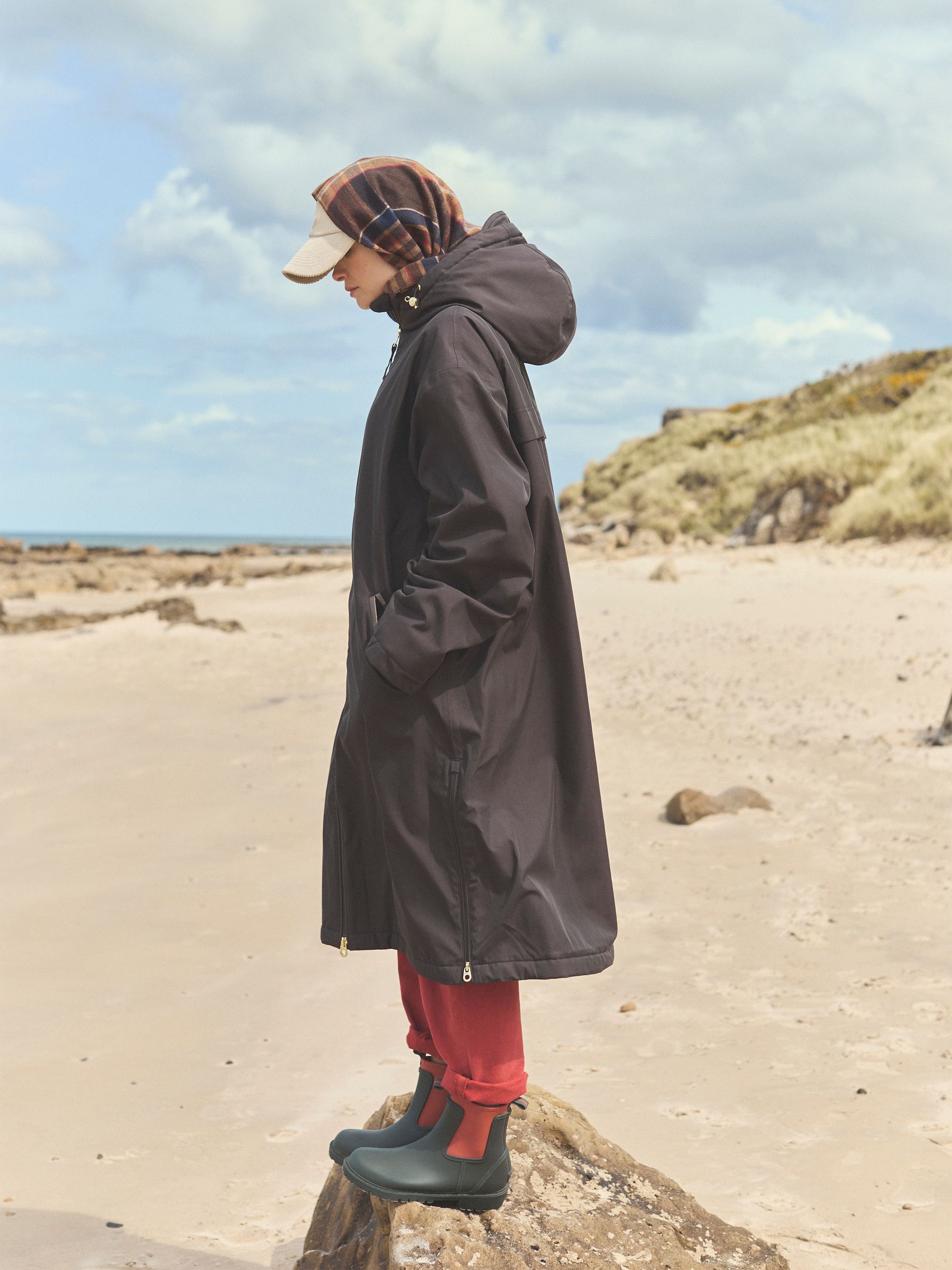 Coverall Brown Oversized Fleece Lined Waterproof Coat - Image 5 of 17