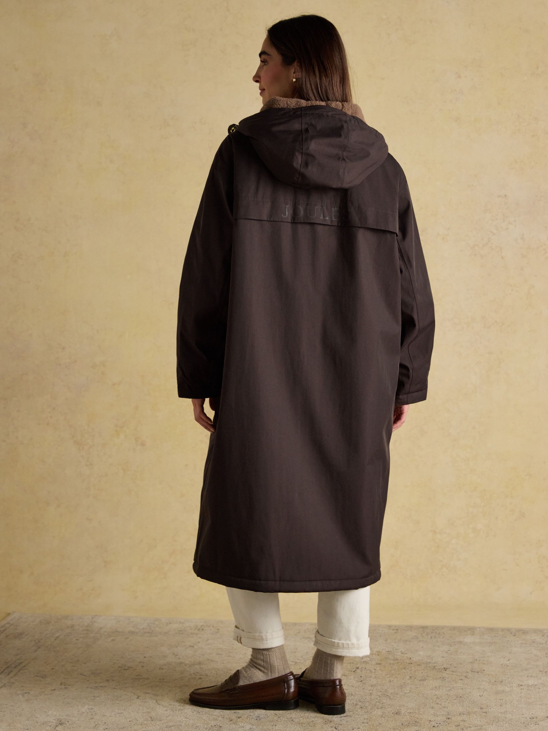 Coverall Brown Oversized Fleece Lined Waterproof Coat - Image 9 of 17