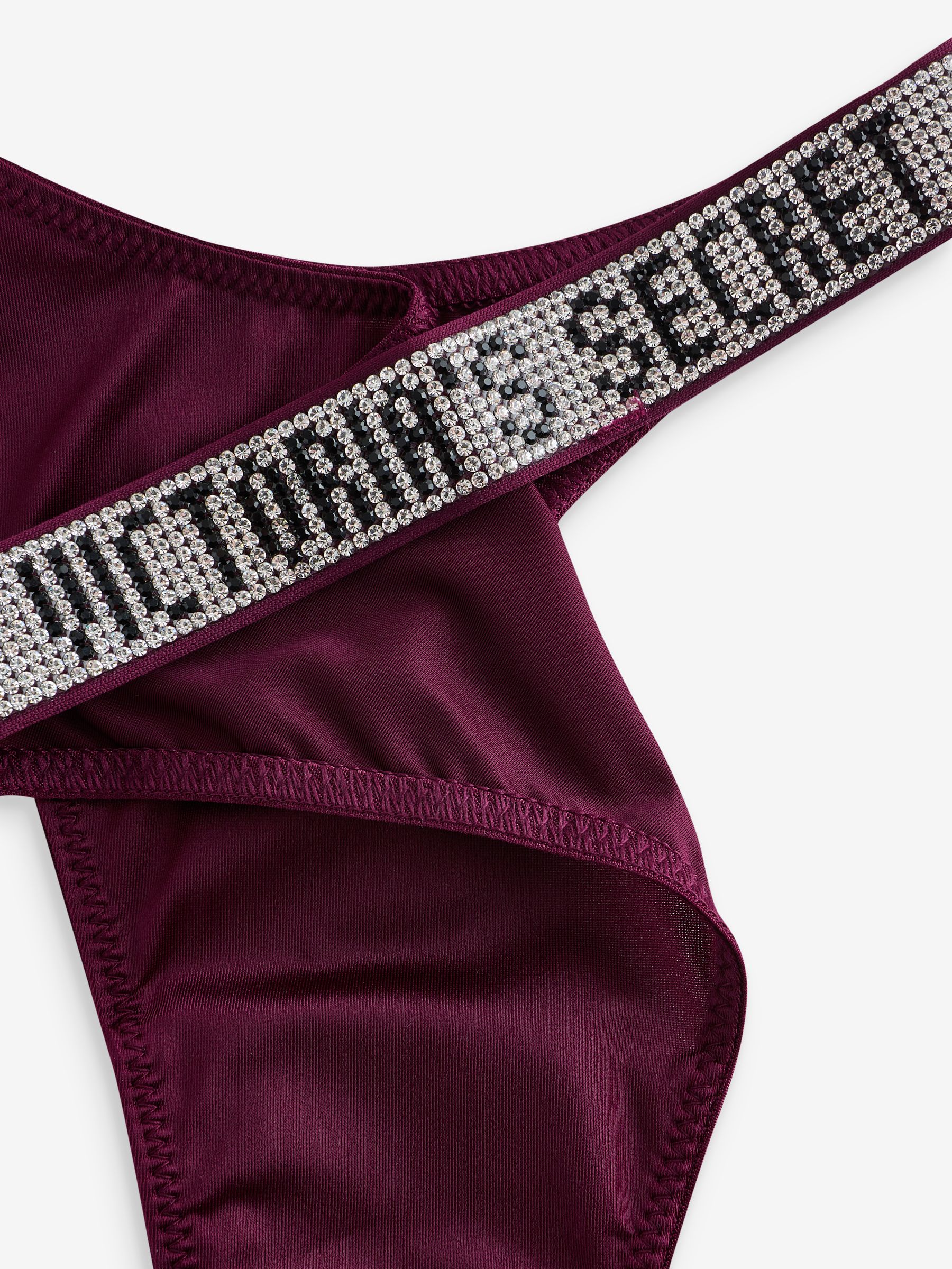 Kir Red Thong Shine Strap Knickers - Image 2 of 3