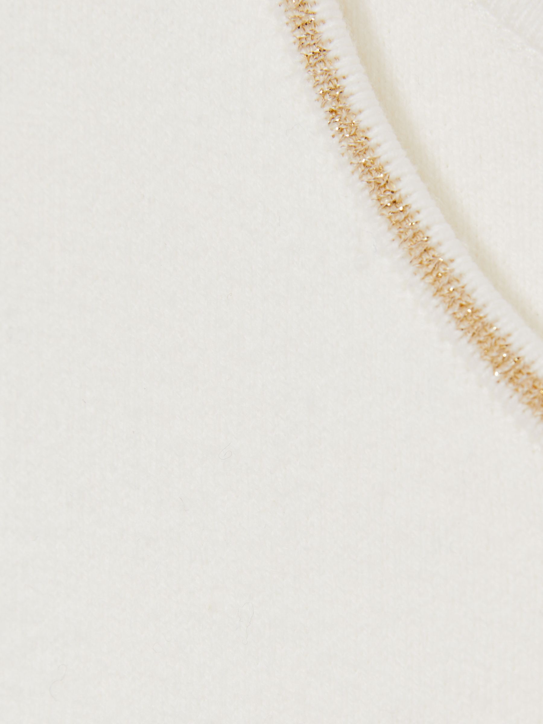 Petite Seam-Detail Knitted Midi Dress in Ivory - Image 5 of 6