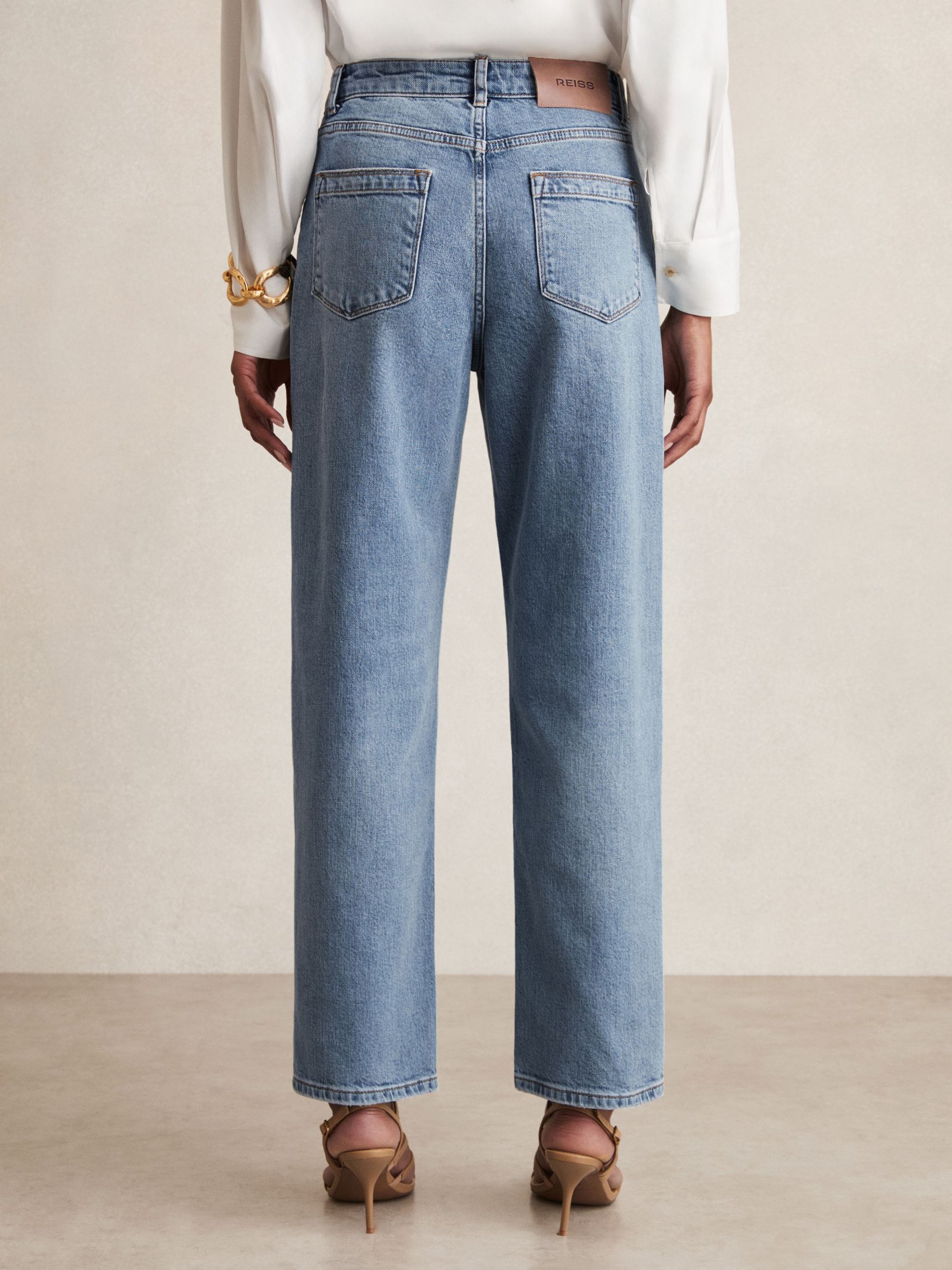 Mid-Rise Straight-Leg Jeans in Light Blue - image 5
