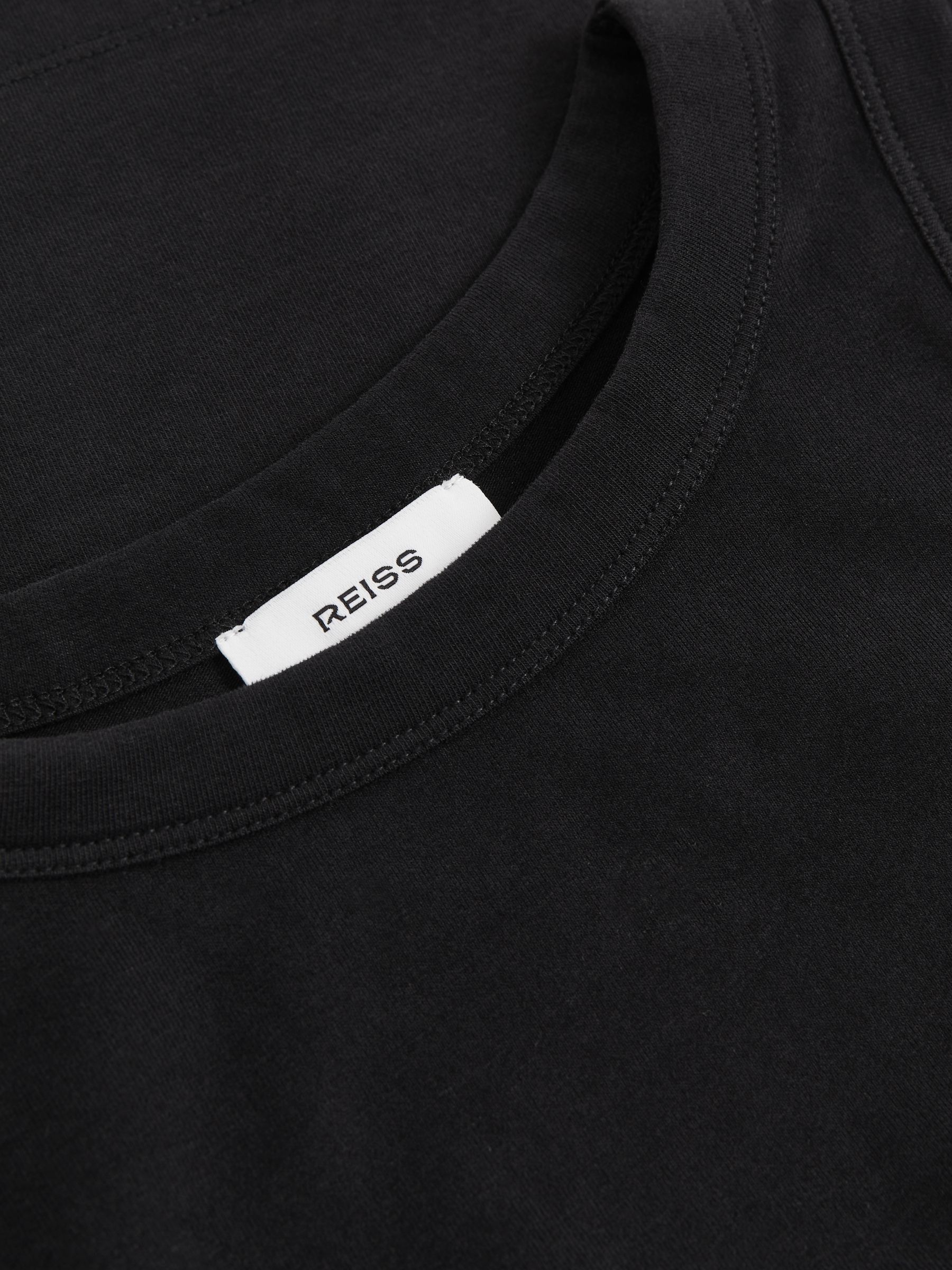 Stretch-Cotton Racerback Vest in Black - Image 6 of 6
